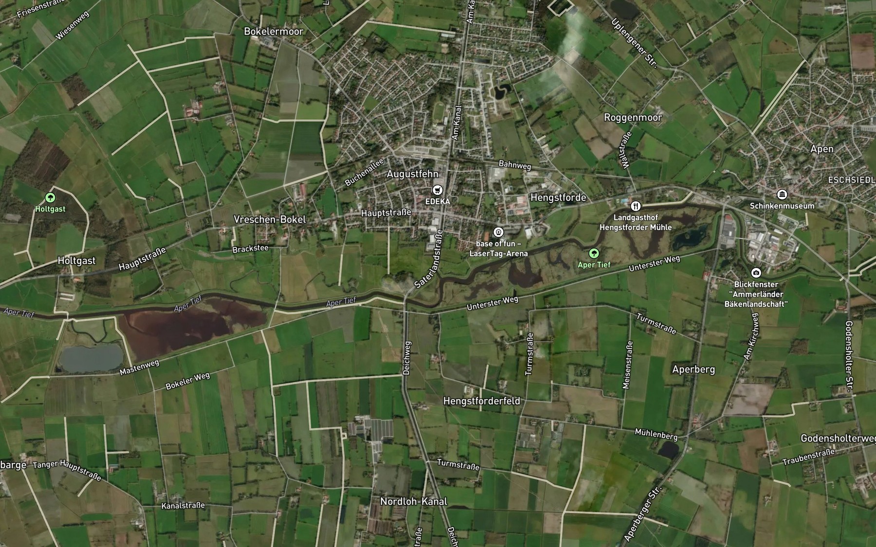 Satellite map of the Augustfehnerkanal