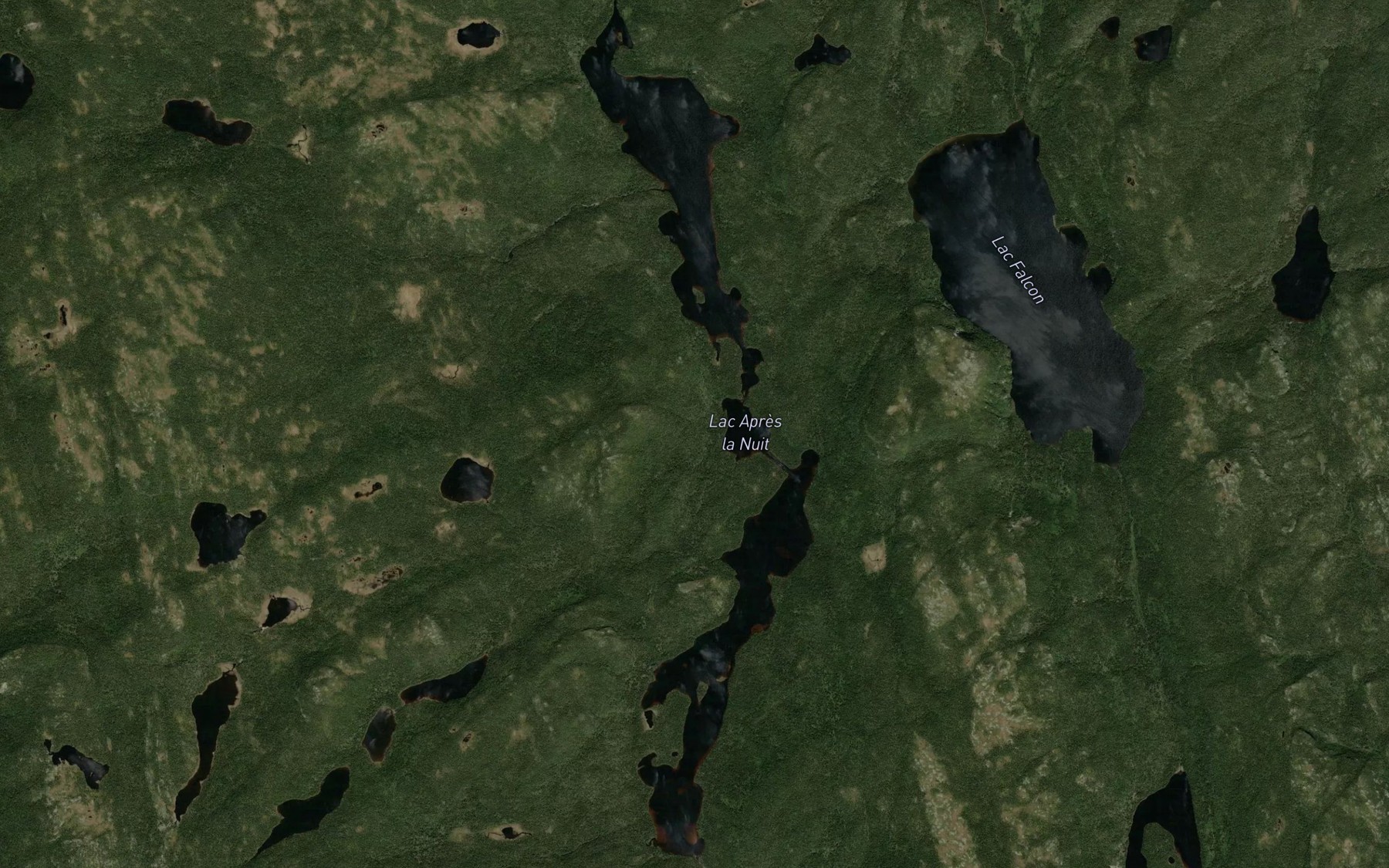 Satellite map of the Lac Apres la Nuit