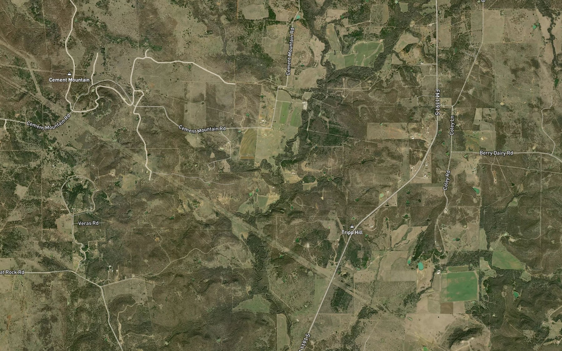 Satellite map of the Coon Branch