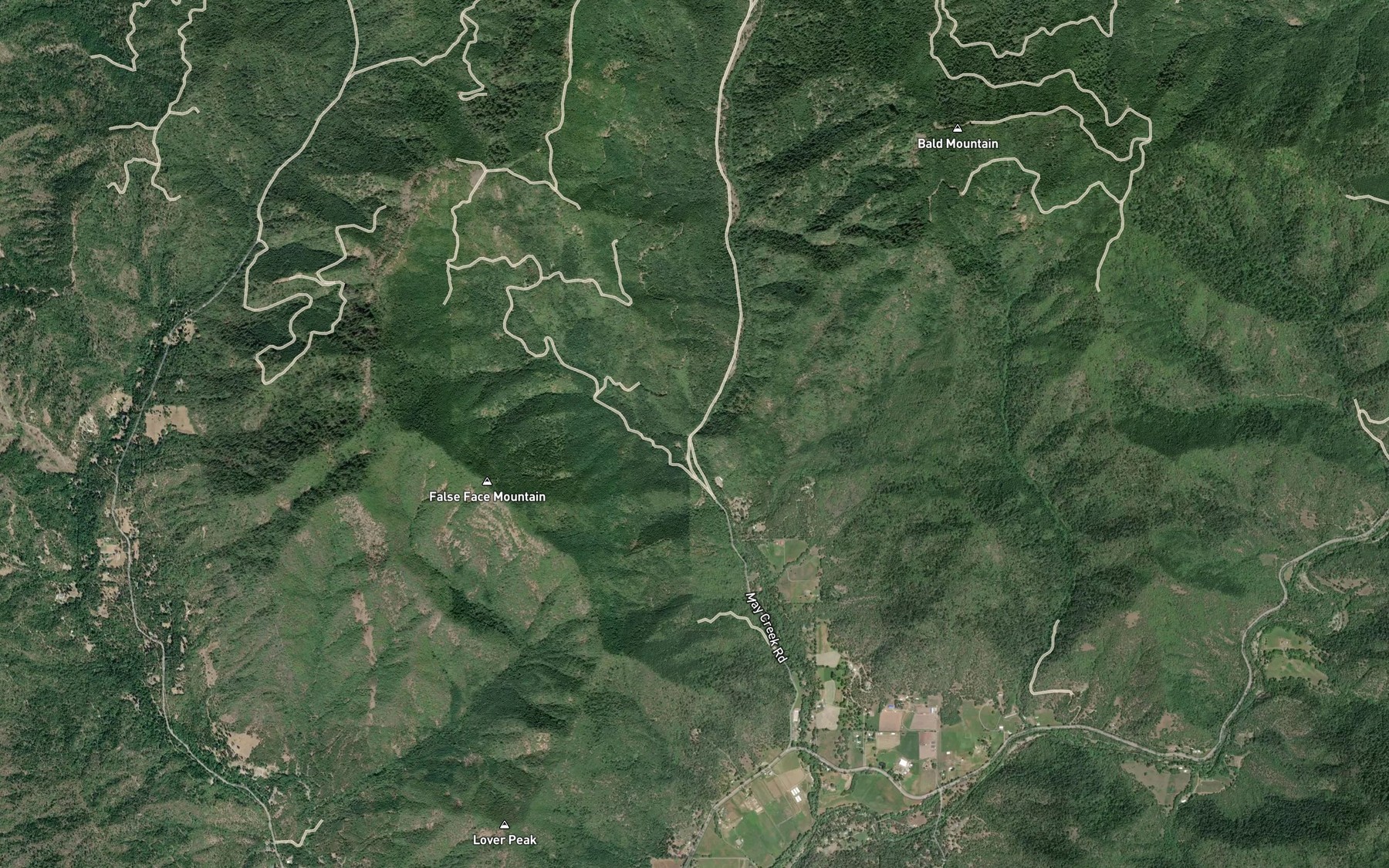 Satellite map of the Fawn Creek