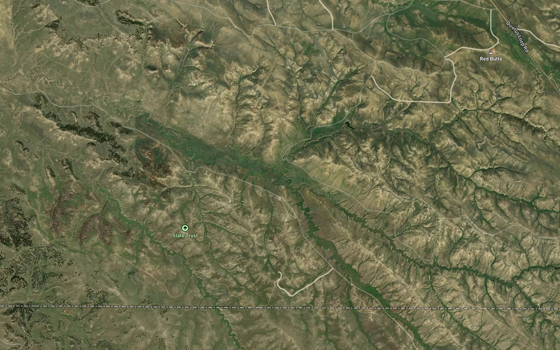 Satellite map of the Spring Creek