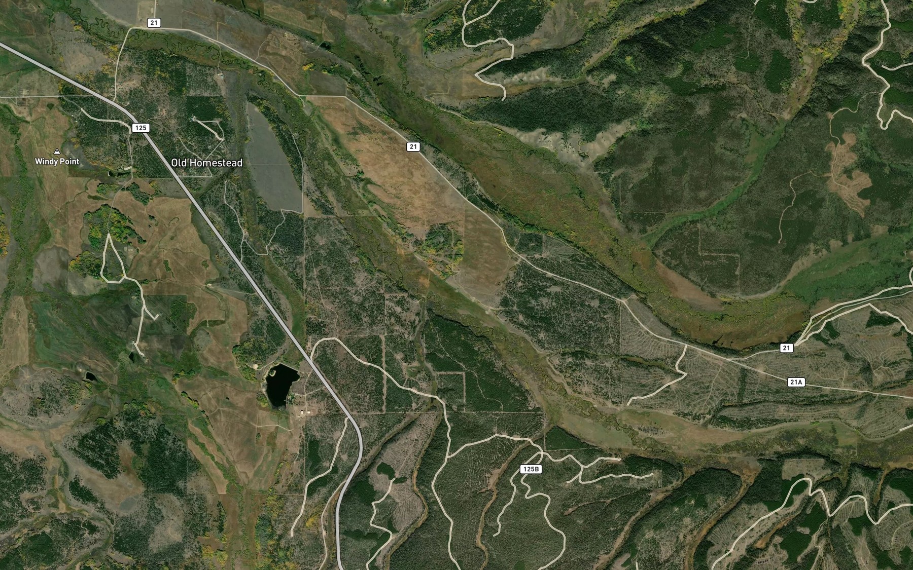 Satellite map of the Flying Dutchman Ditch