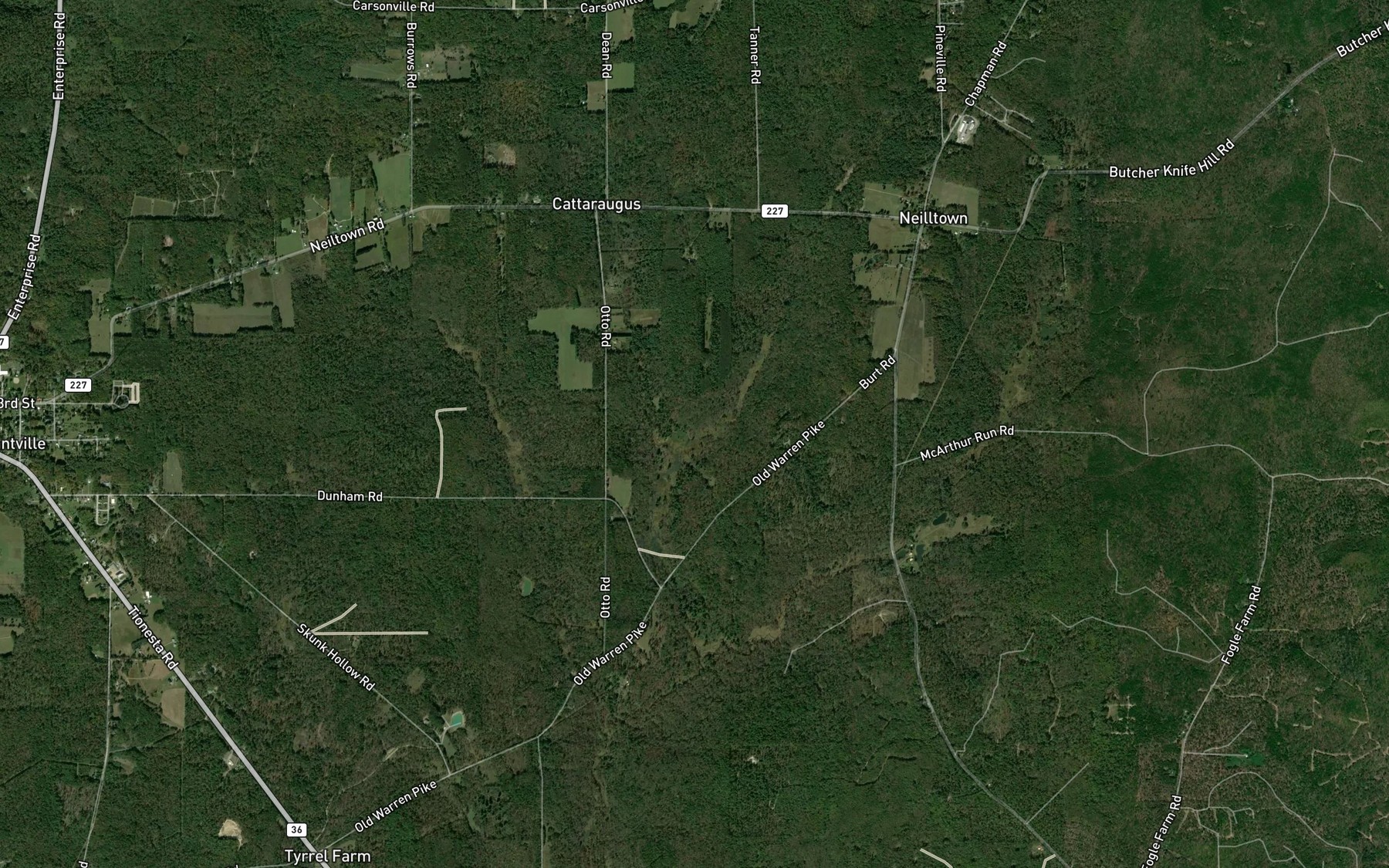 Satellite map of the Otto Run