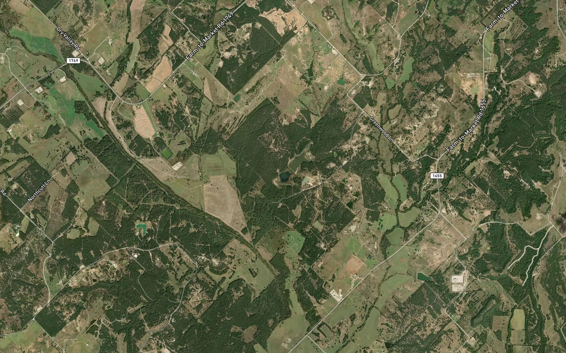 Satellite map of the Soil Conservation Service Site 8a Reservoir