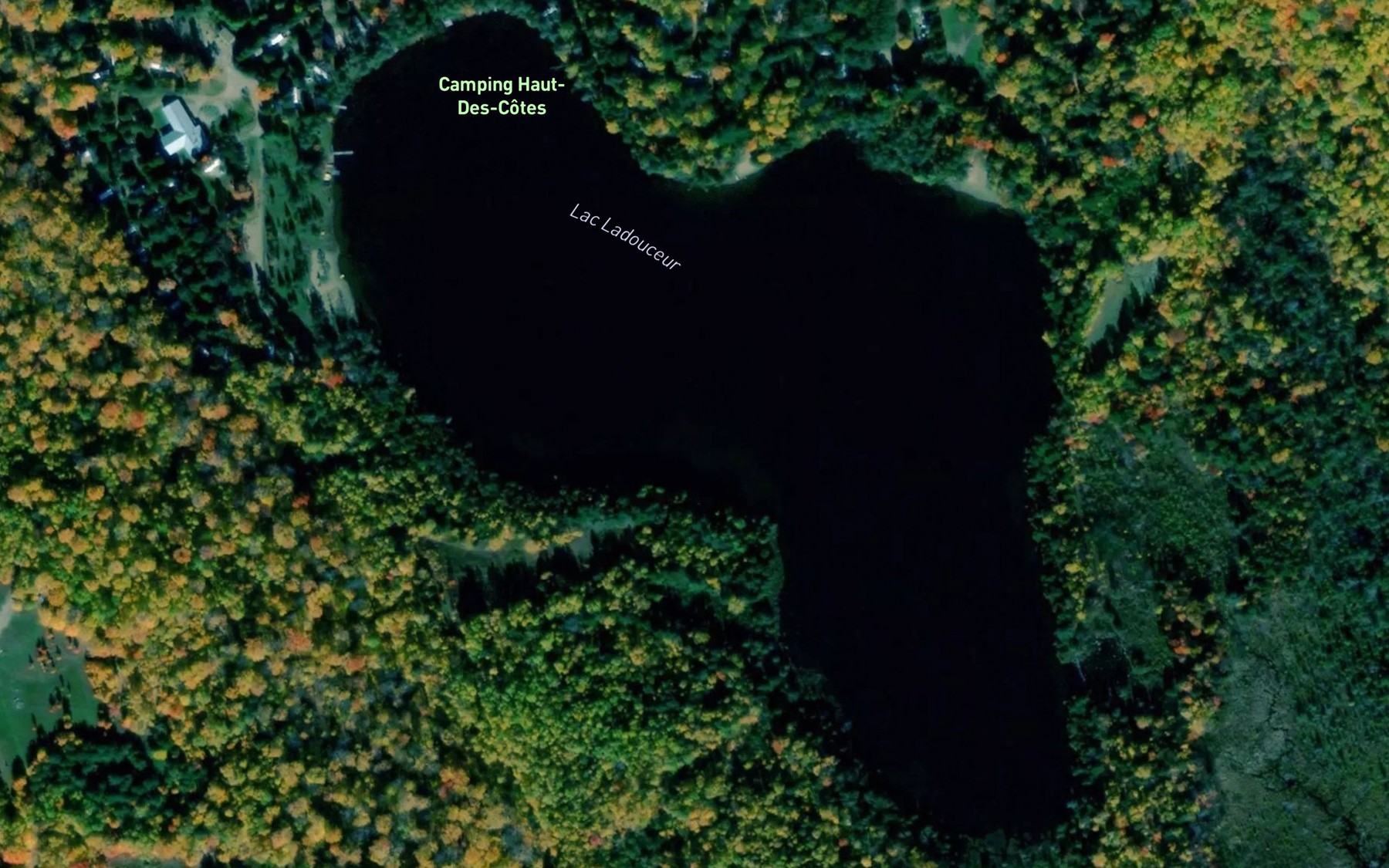 Satellite map of the Lac Ladouceur