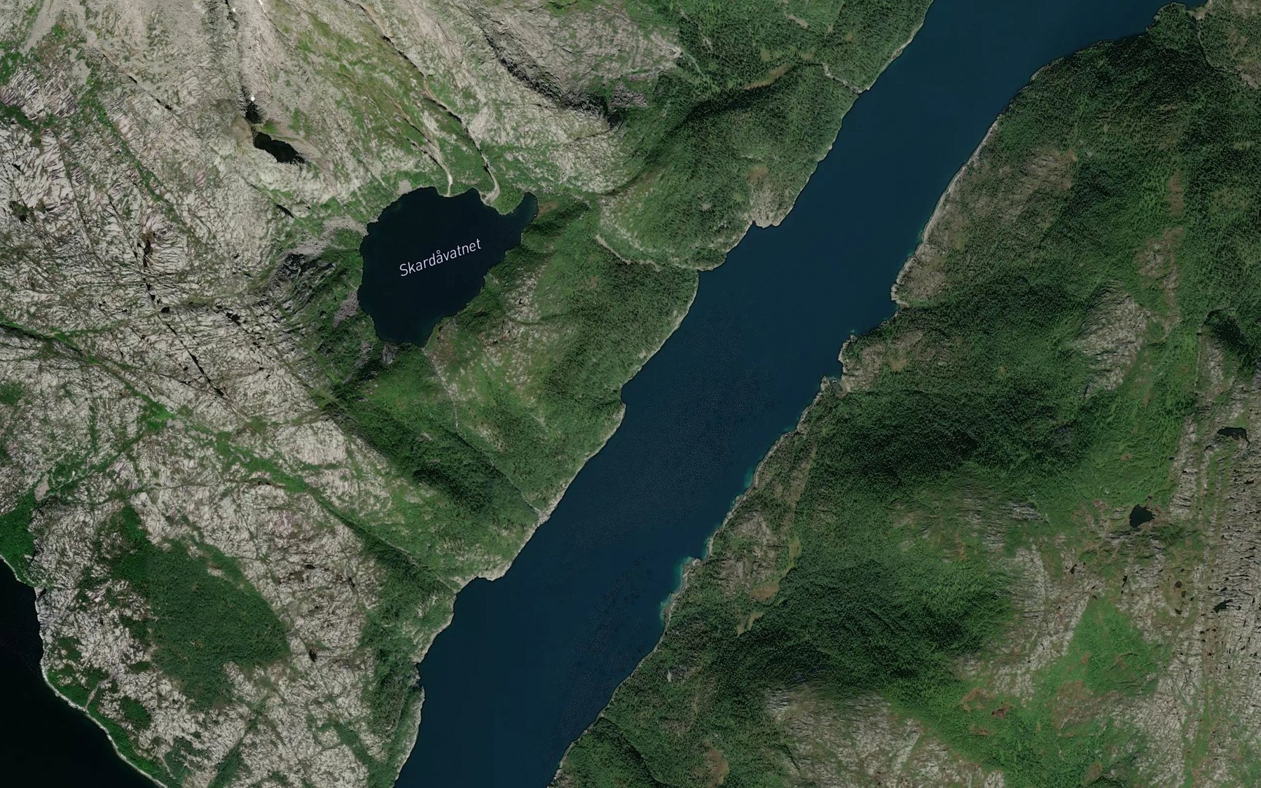 Satellite map of the Ytter-Bjonnvika