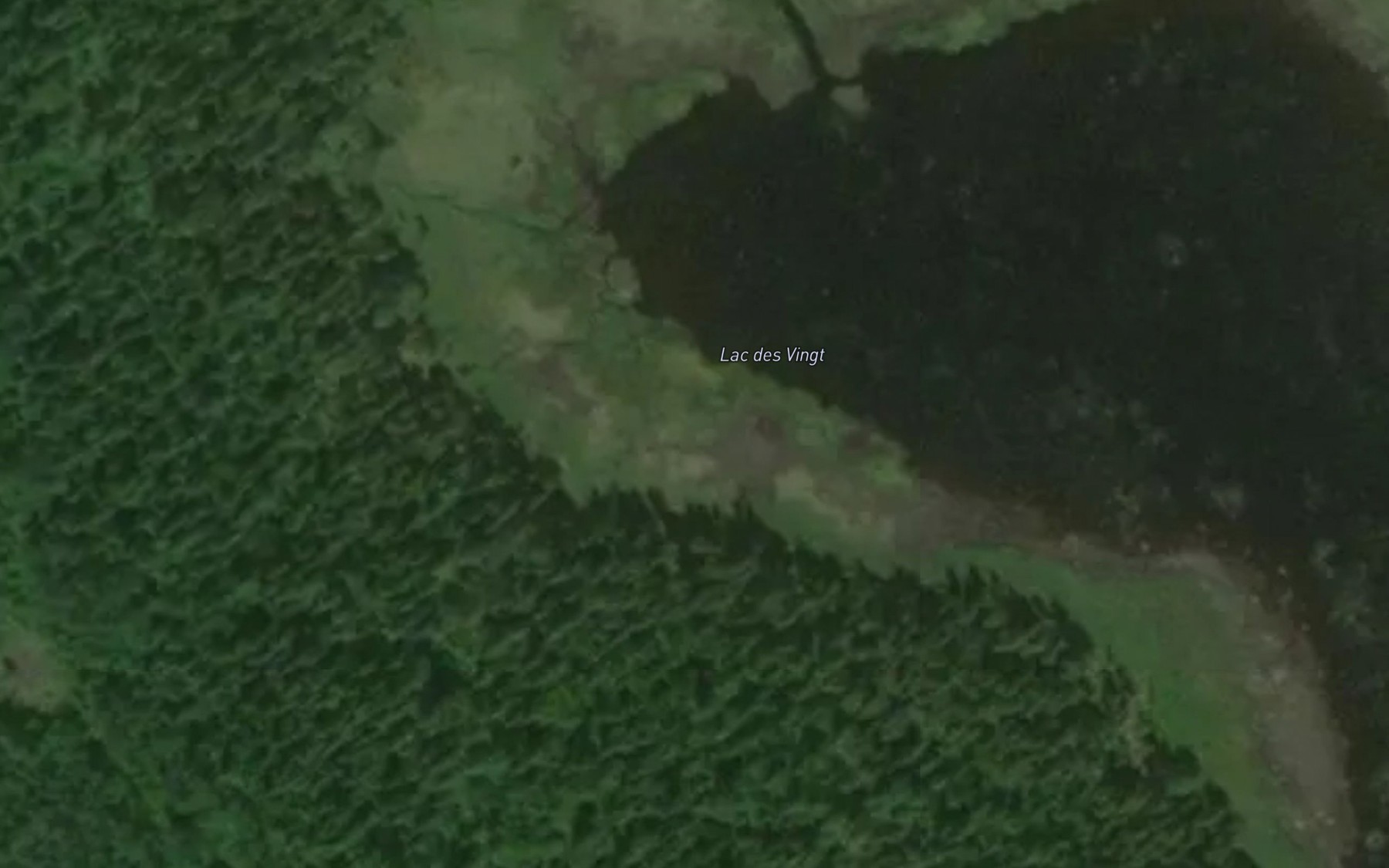 Satellite map of the Lac des Vingt