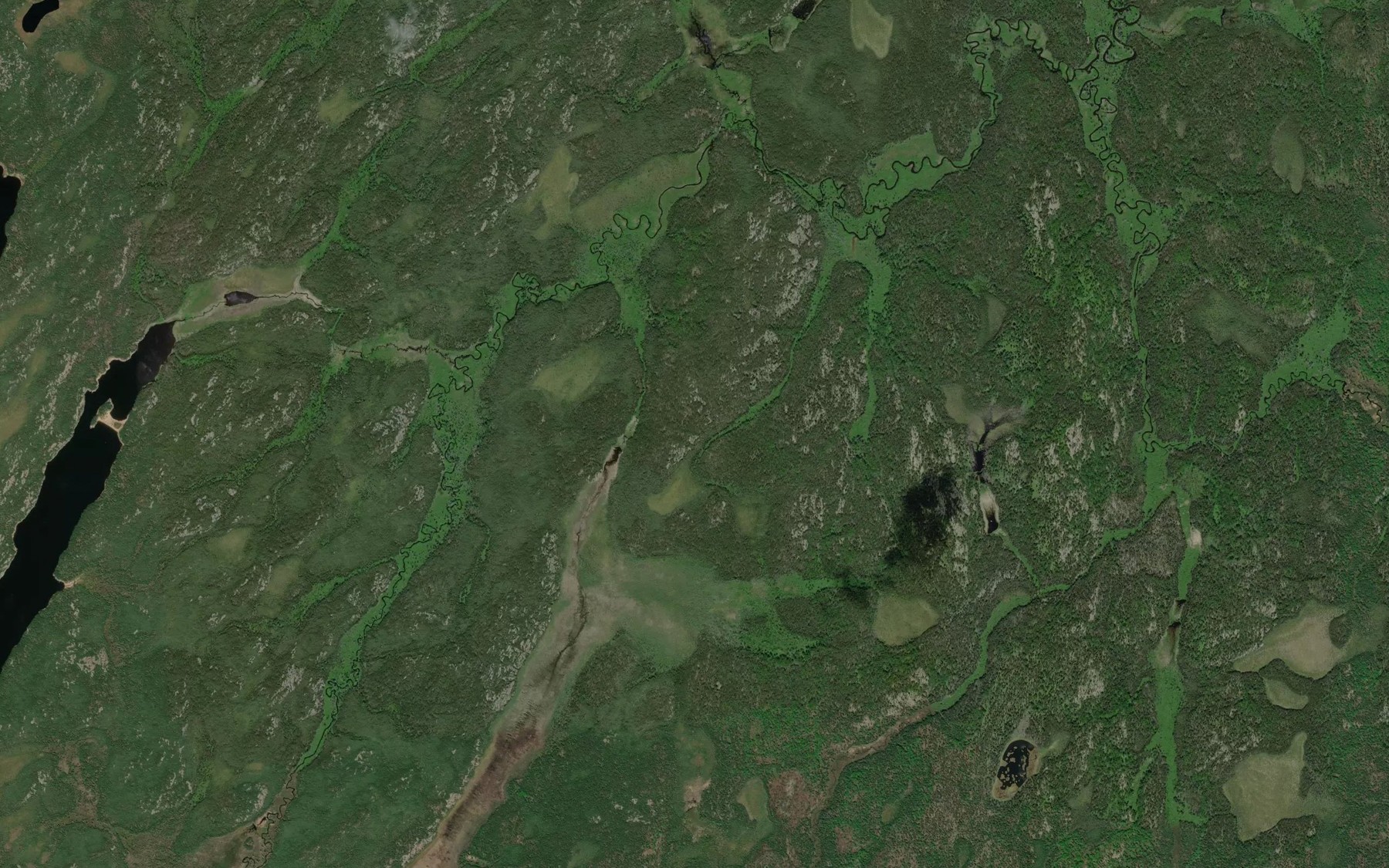 Satellite map of the Little Windfall Creek