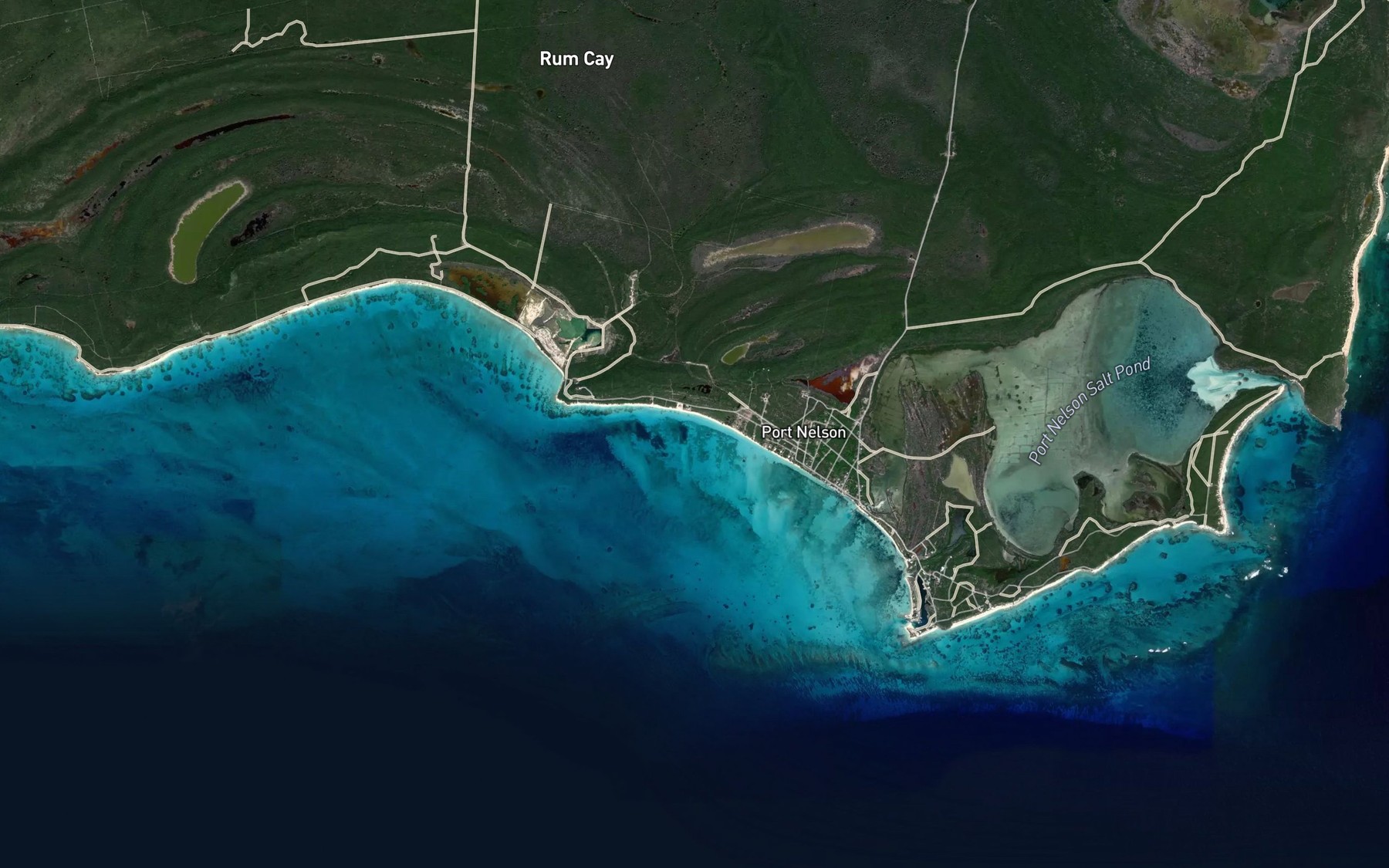 Satellite map of the Bay Pond