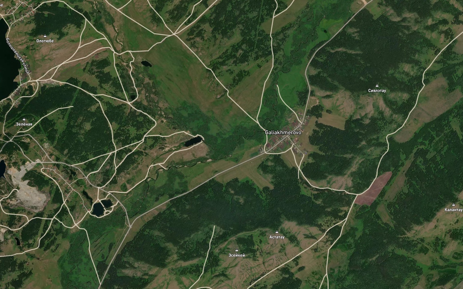 Satellite map of the Tabylgashty