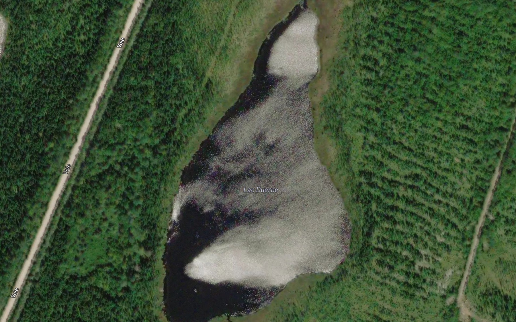 Satellite map of the Lac Duerne
