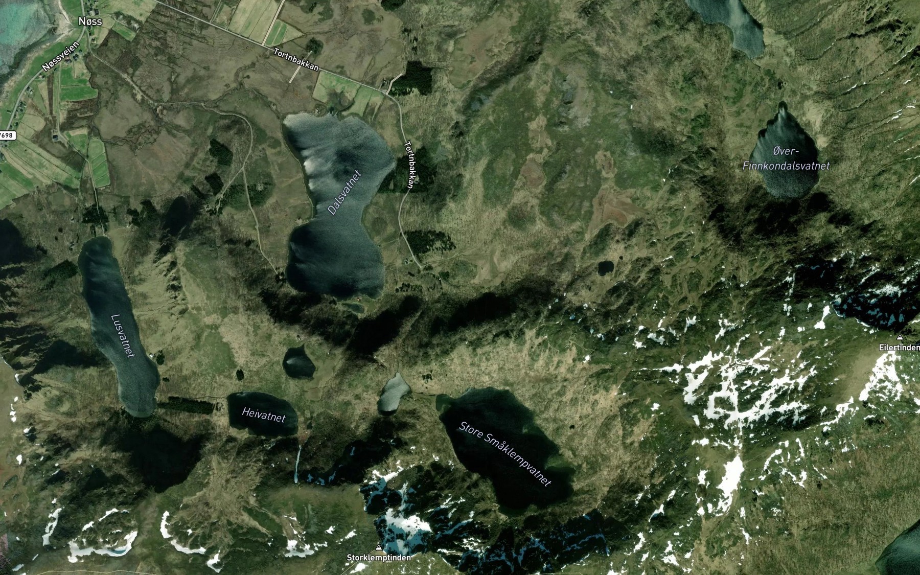 Satellite map of the Kvannbekken