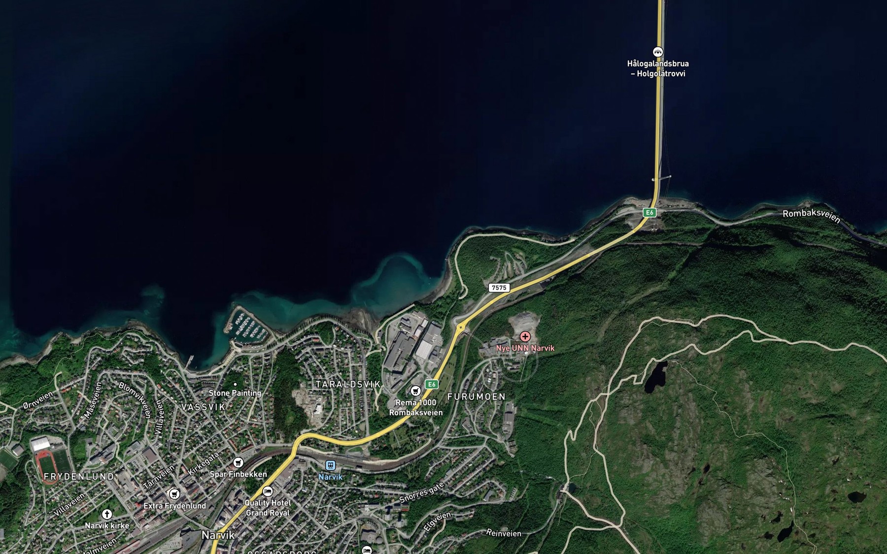 Satellite map of the Ornesvika