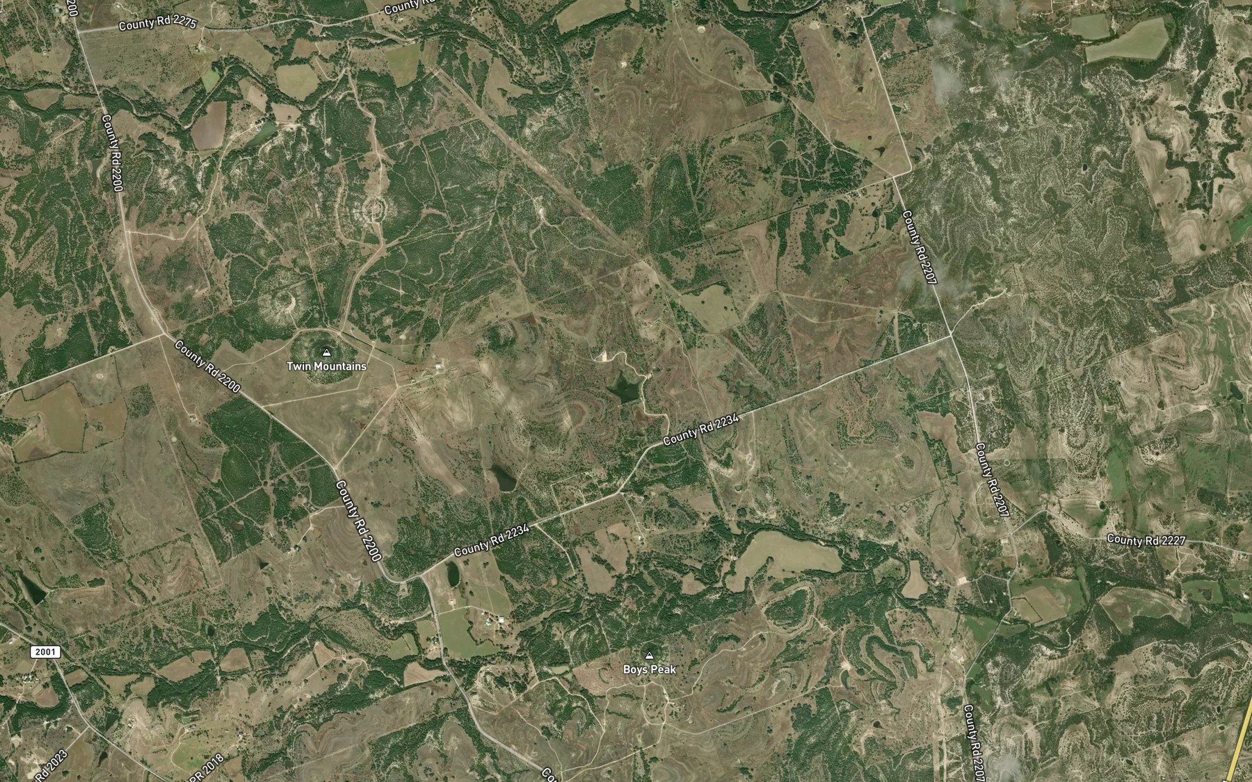 Satellite map of the Simmons Lake