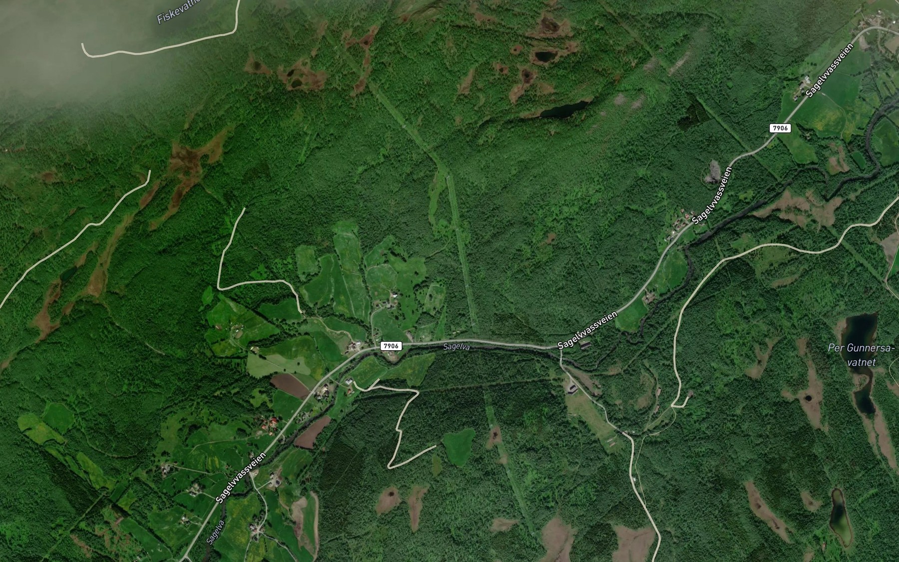 Satellite map of the Eineelva