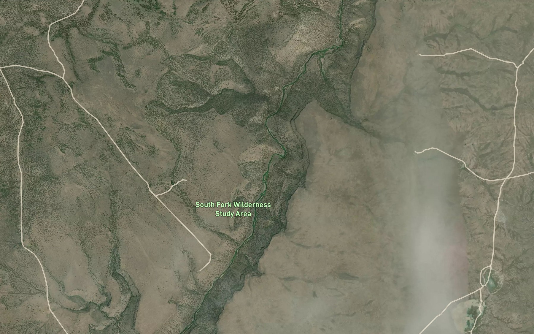 Satellite map of the Soda Spring