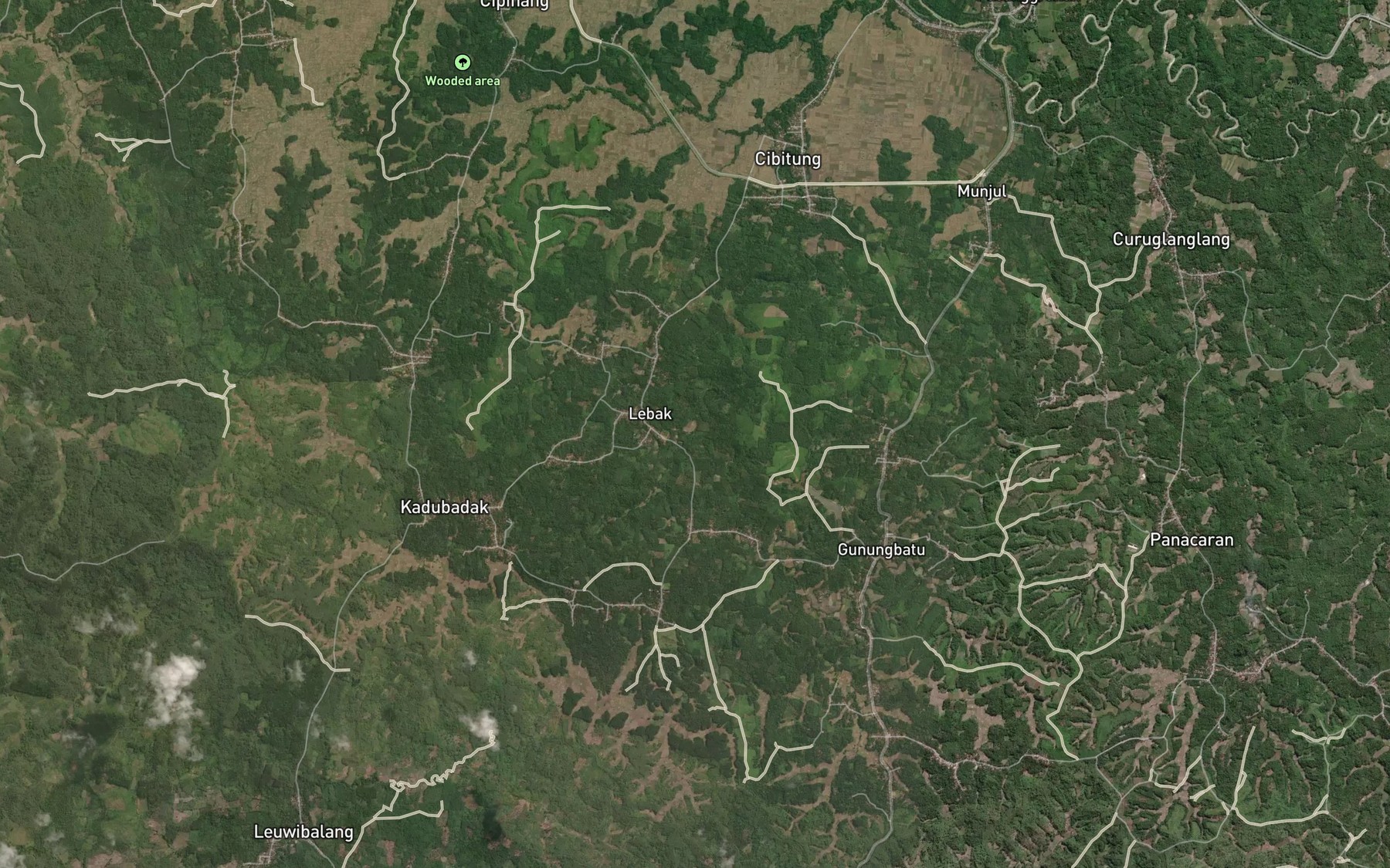 Satellite map of the Ci Rangkeud