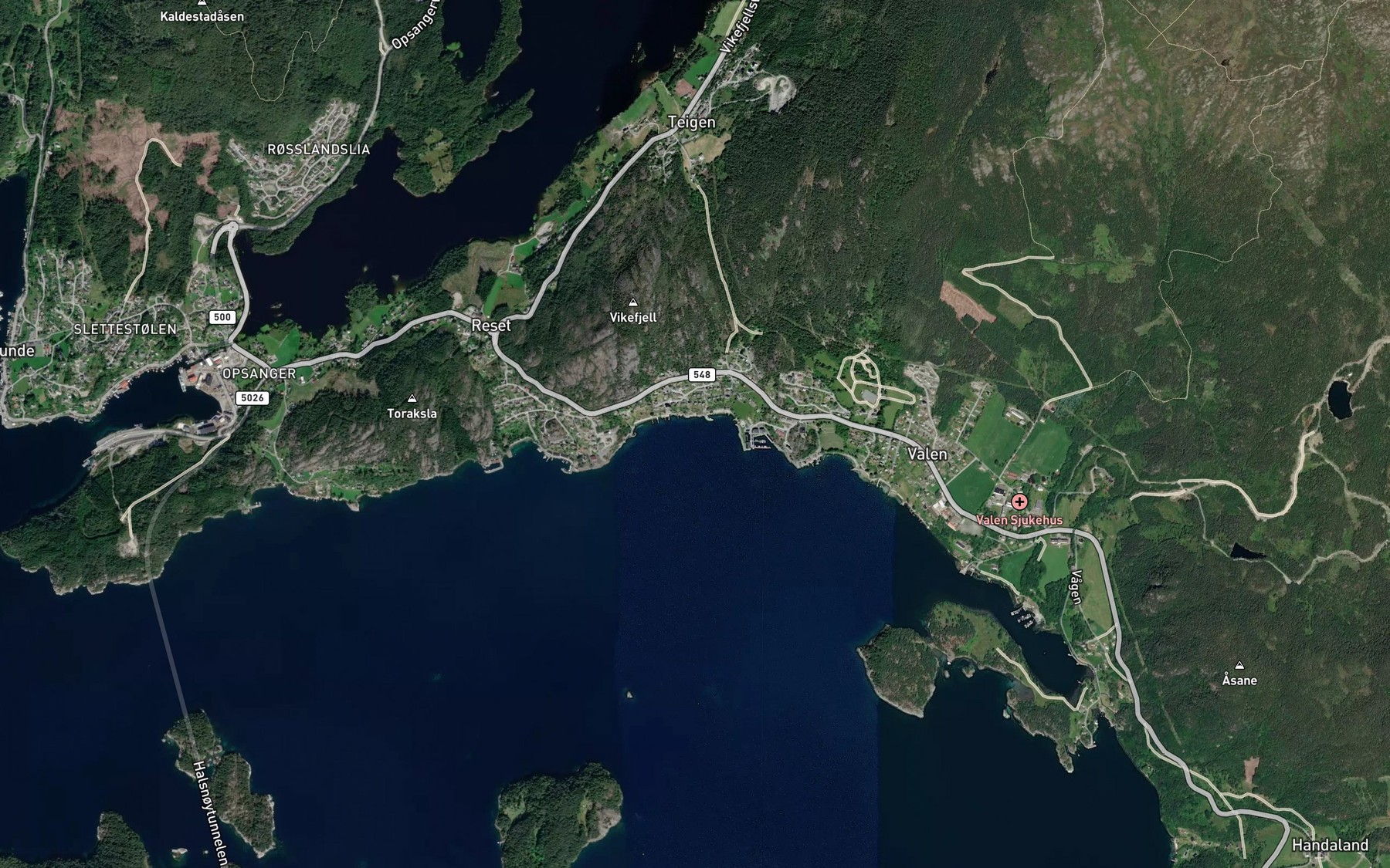 Satellite map of the Sandervik