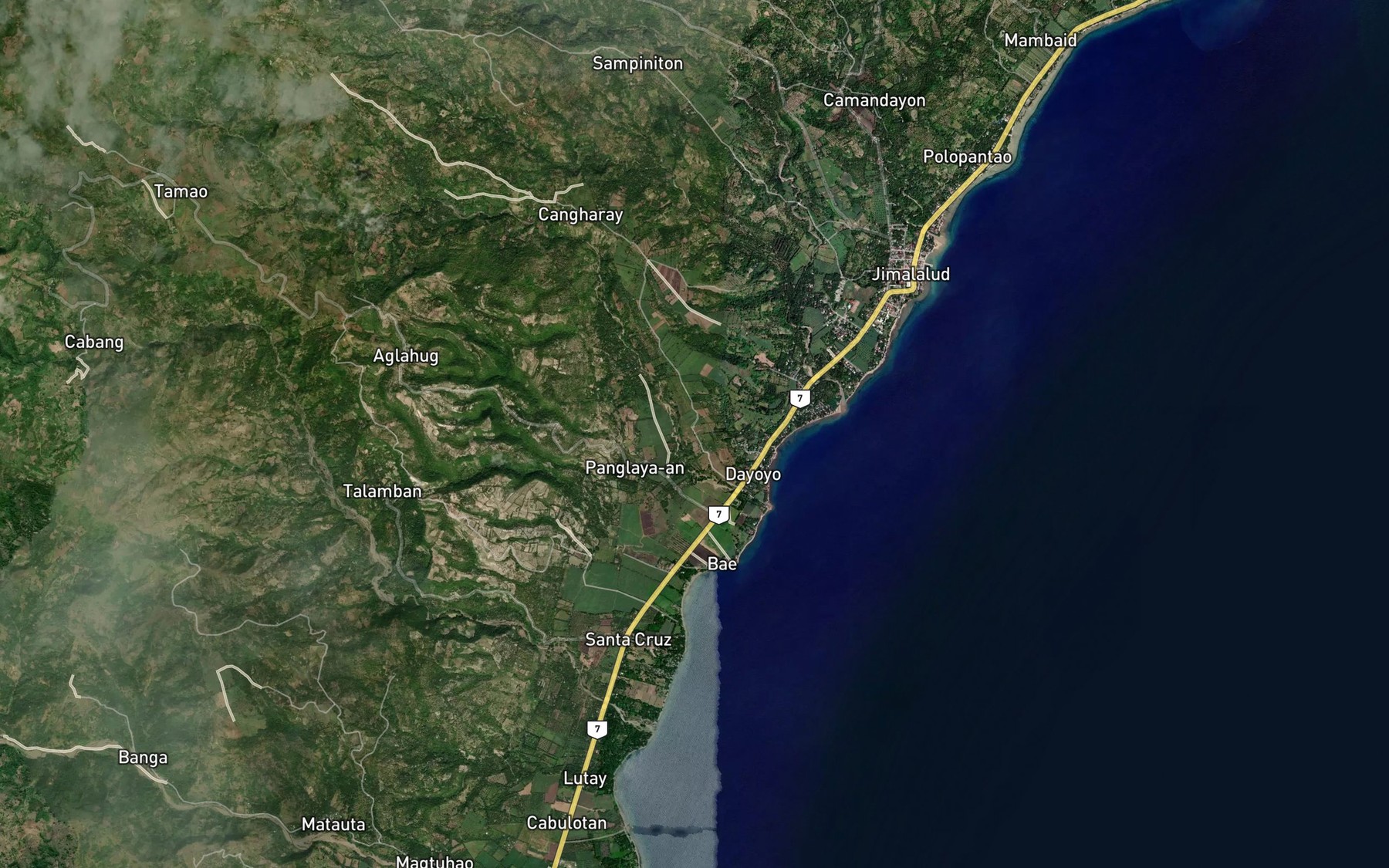 Satellite map of the Dagoyo Creek