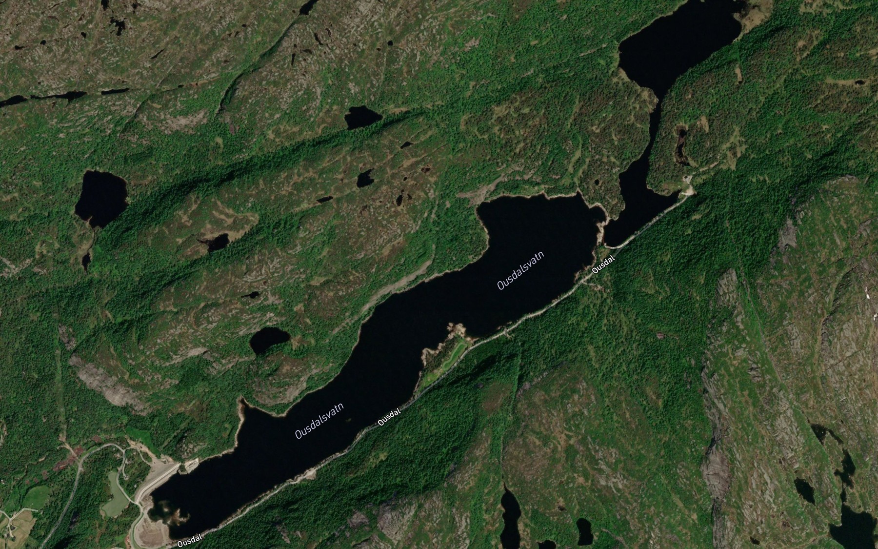 Satellite map of the Ousdalsvatn