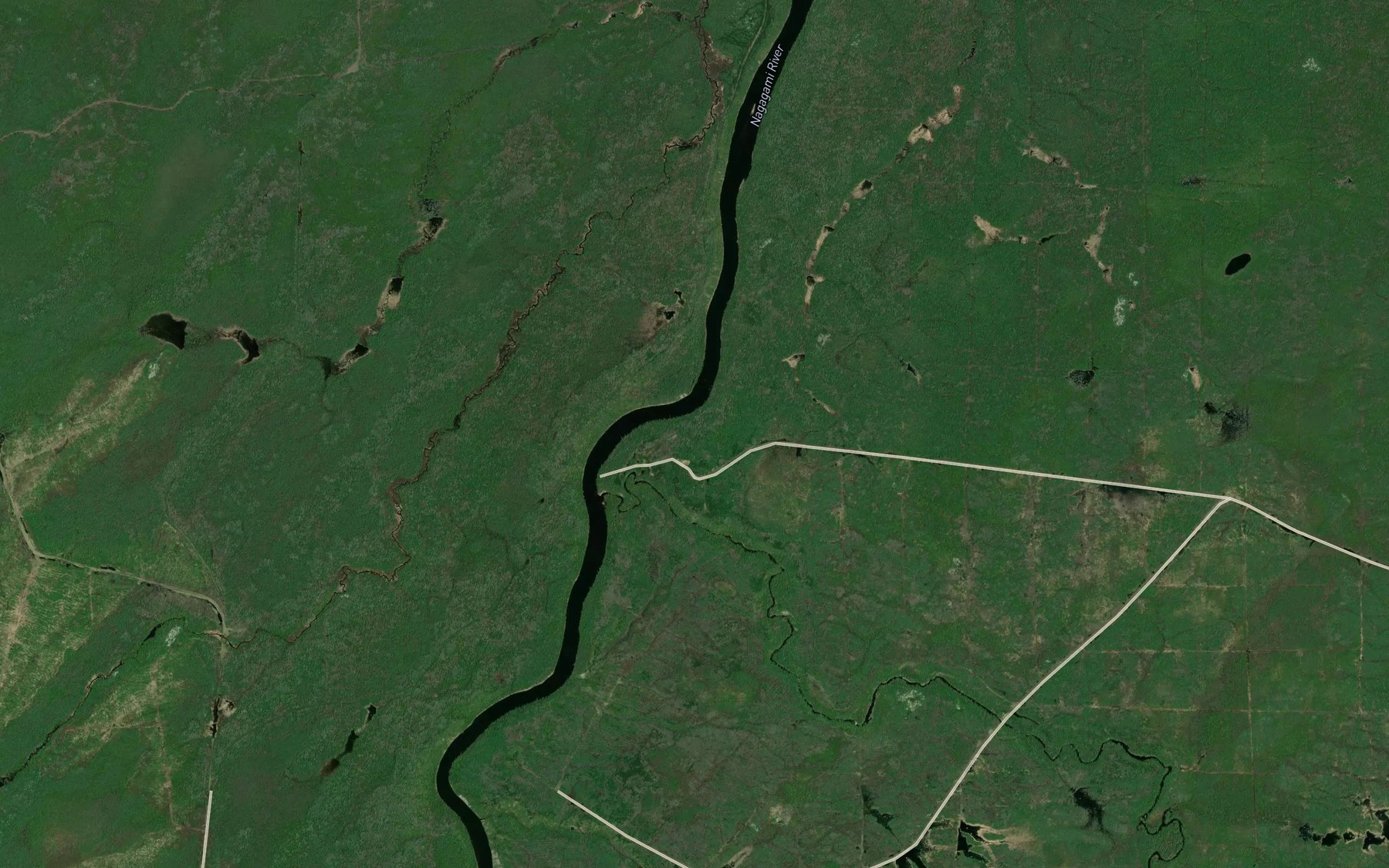 Satellite map of the Auden Creek