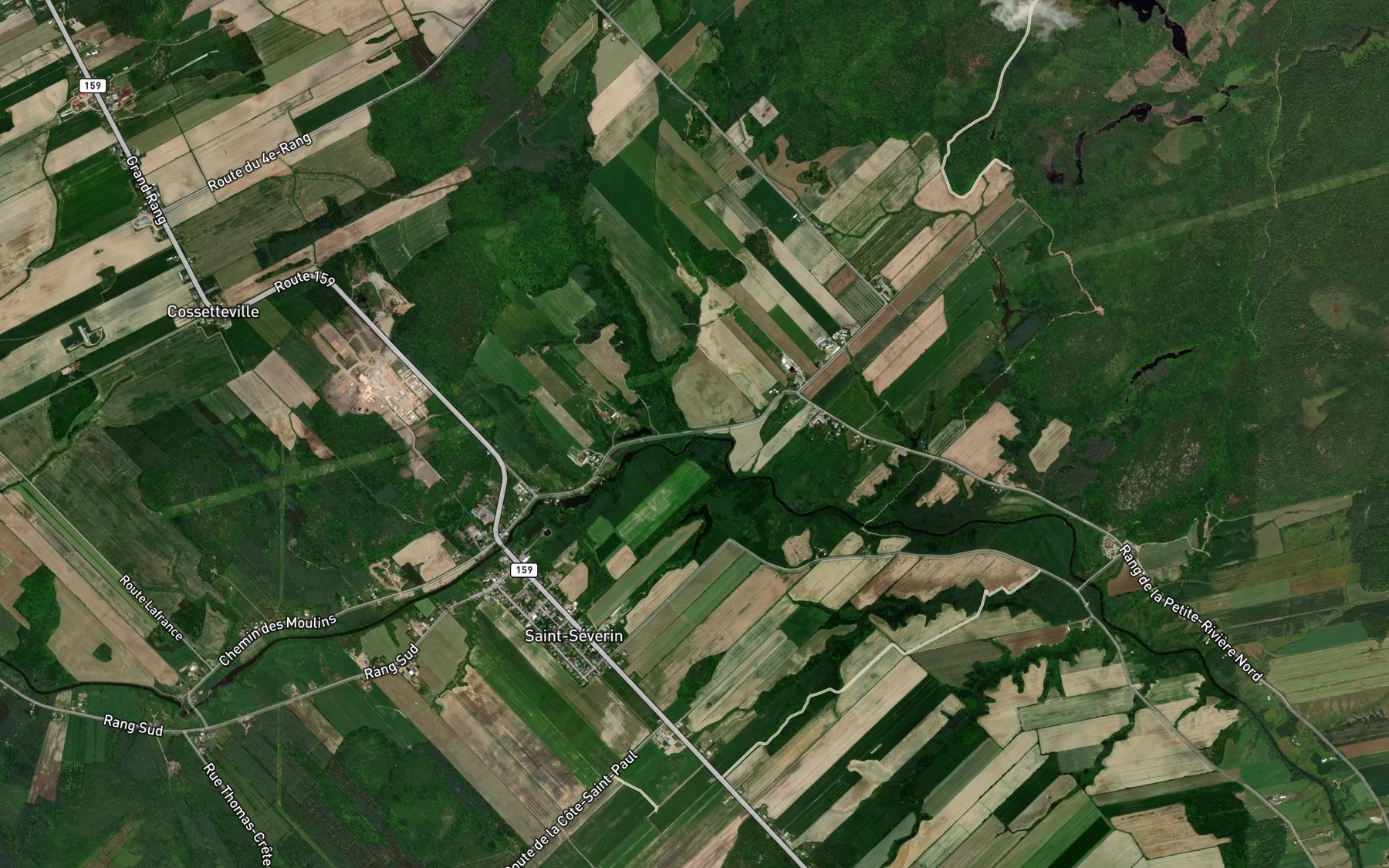 Satellite map of the Cours d'eau Fraser