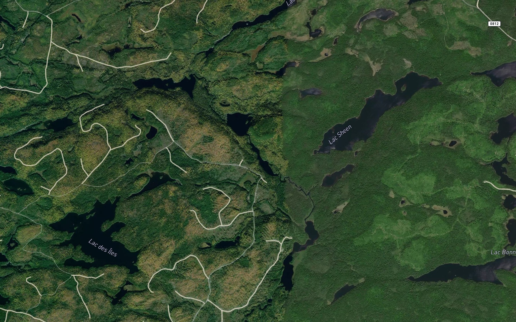 Satellite map of the Lac Torbec