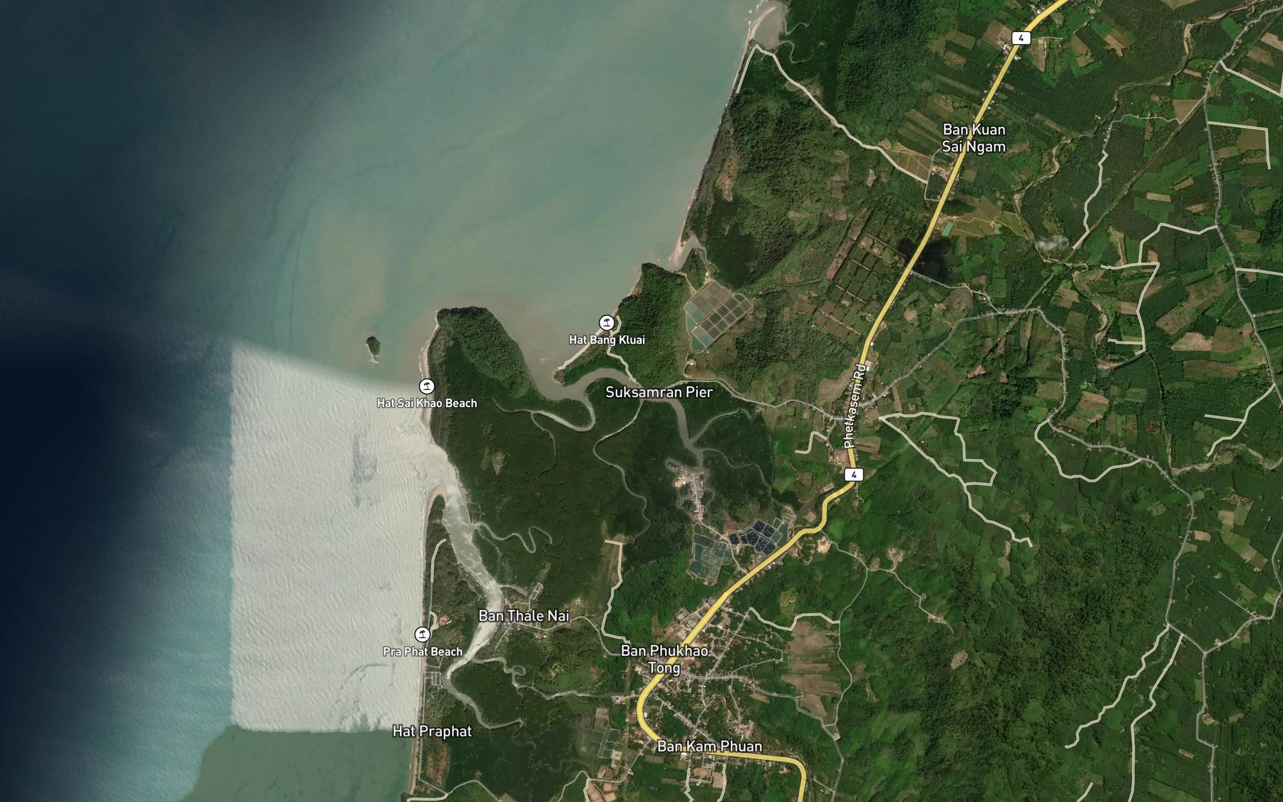 Satellite map of the Khlong Phru Yai