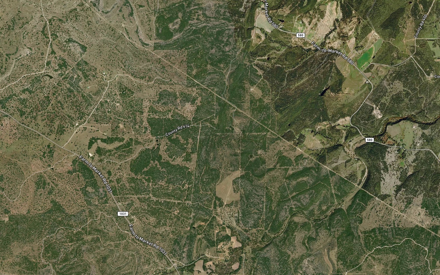 Satellite map of the Pecan Pool Spring