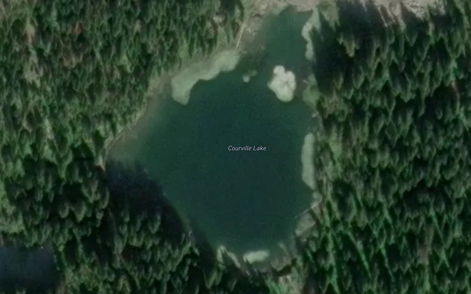 Satellite map of the Courville Lake