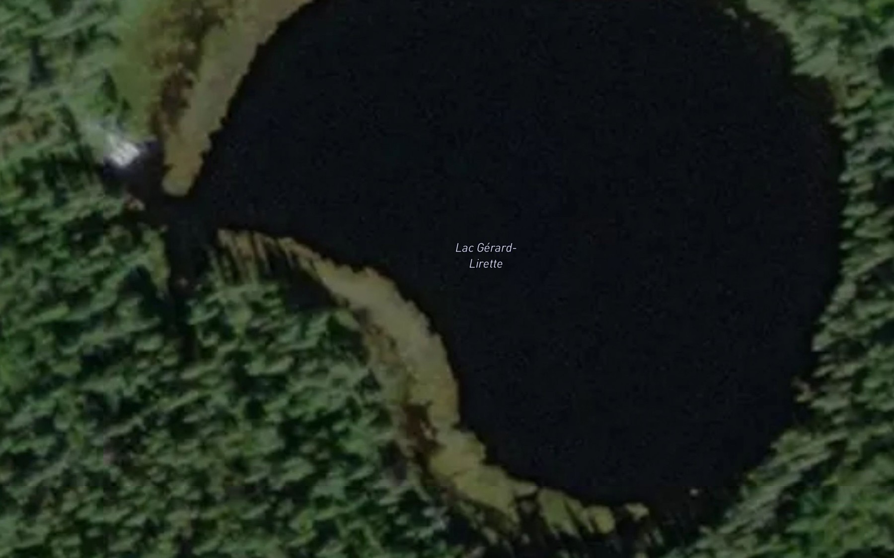 Satellite map of the Lac Gerard-Lirette