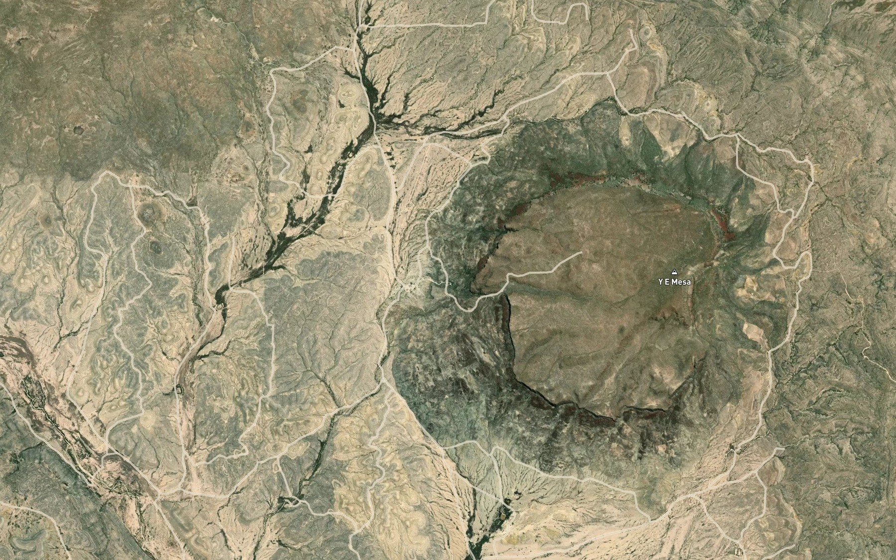 Satellite map of the Y E Spring