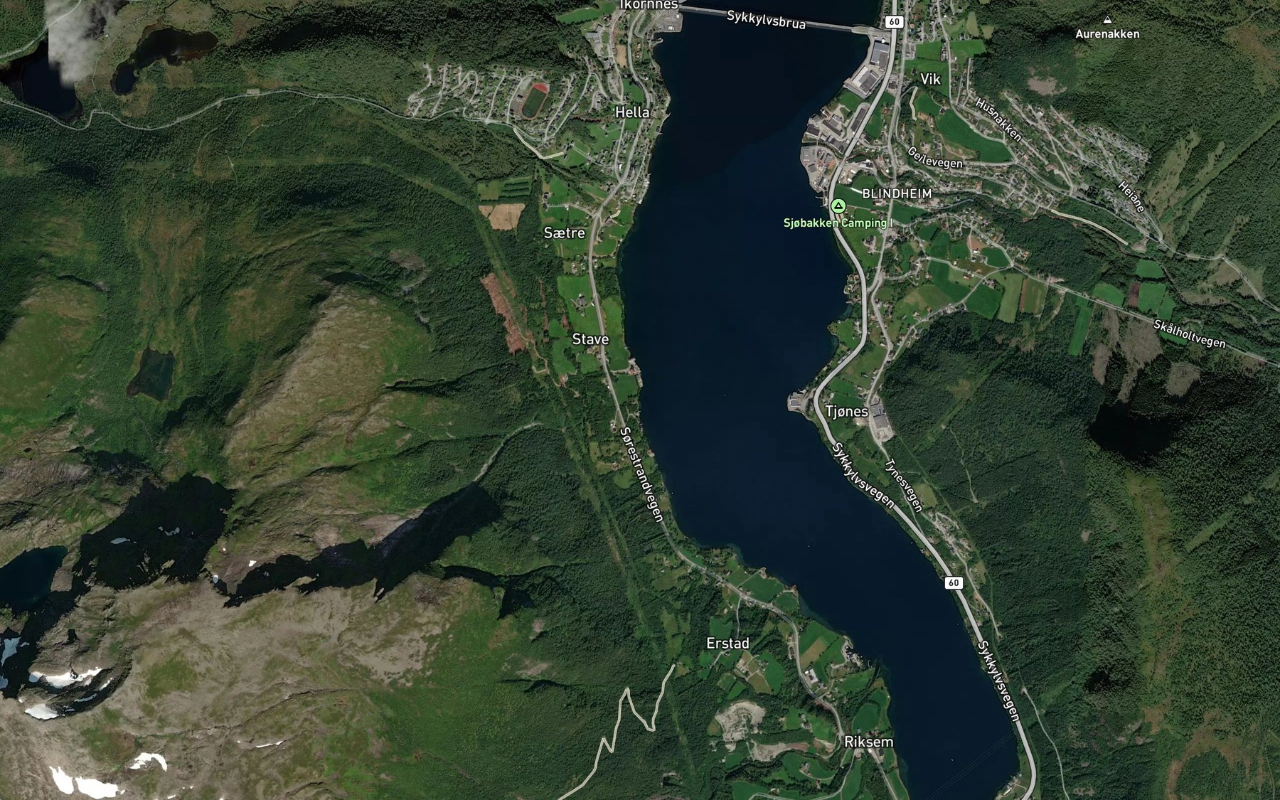 Satellite map of the Fonnavika
