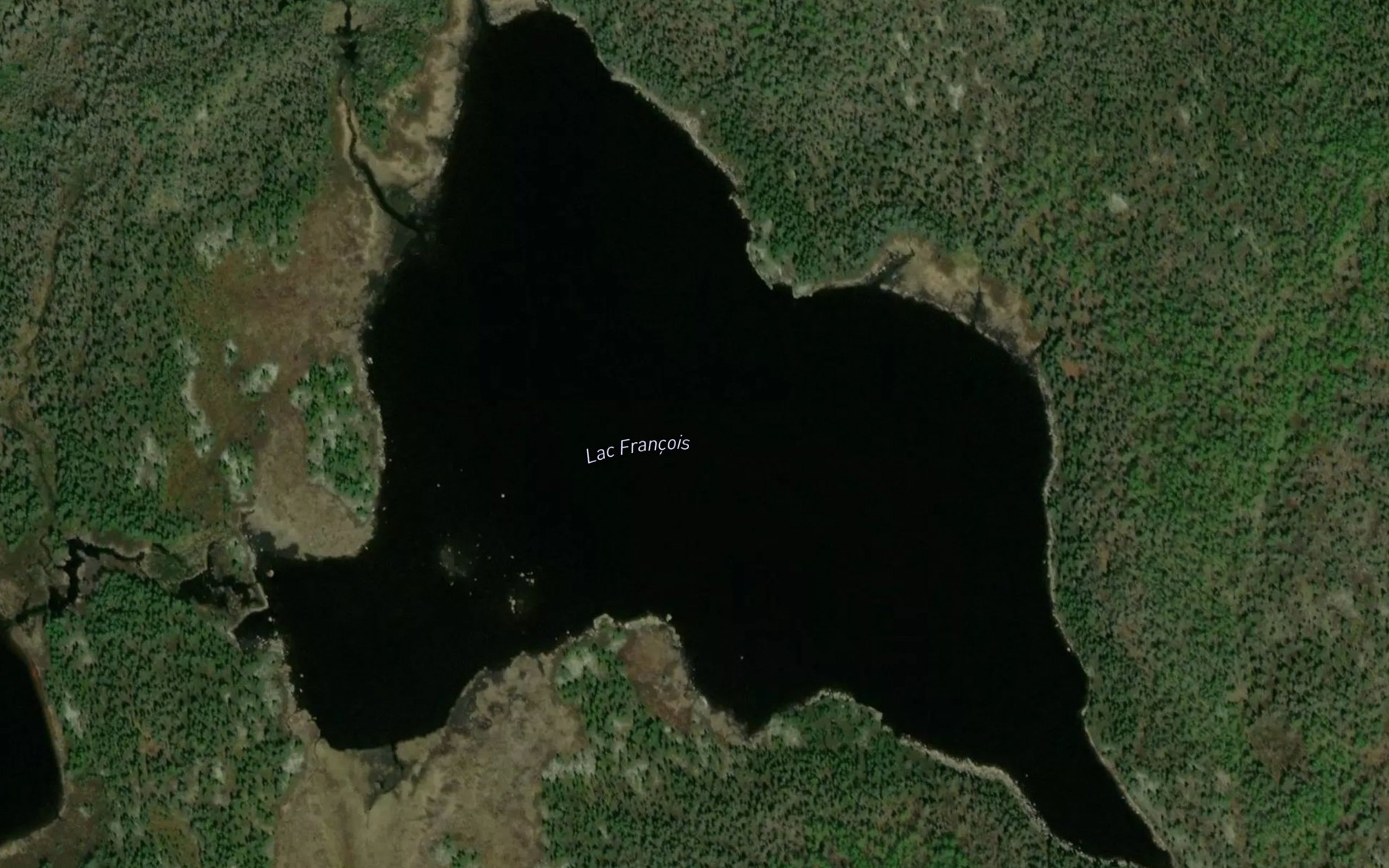 Satellite map of the Lac Francois
