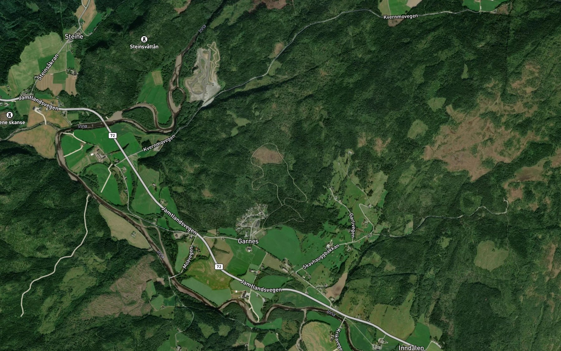 Satellite map of the Stormyrbekken
