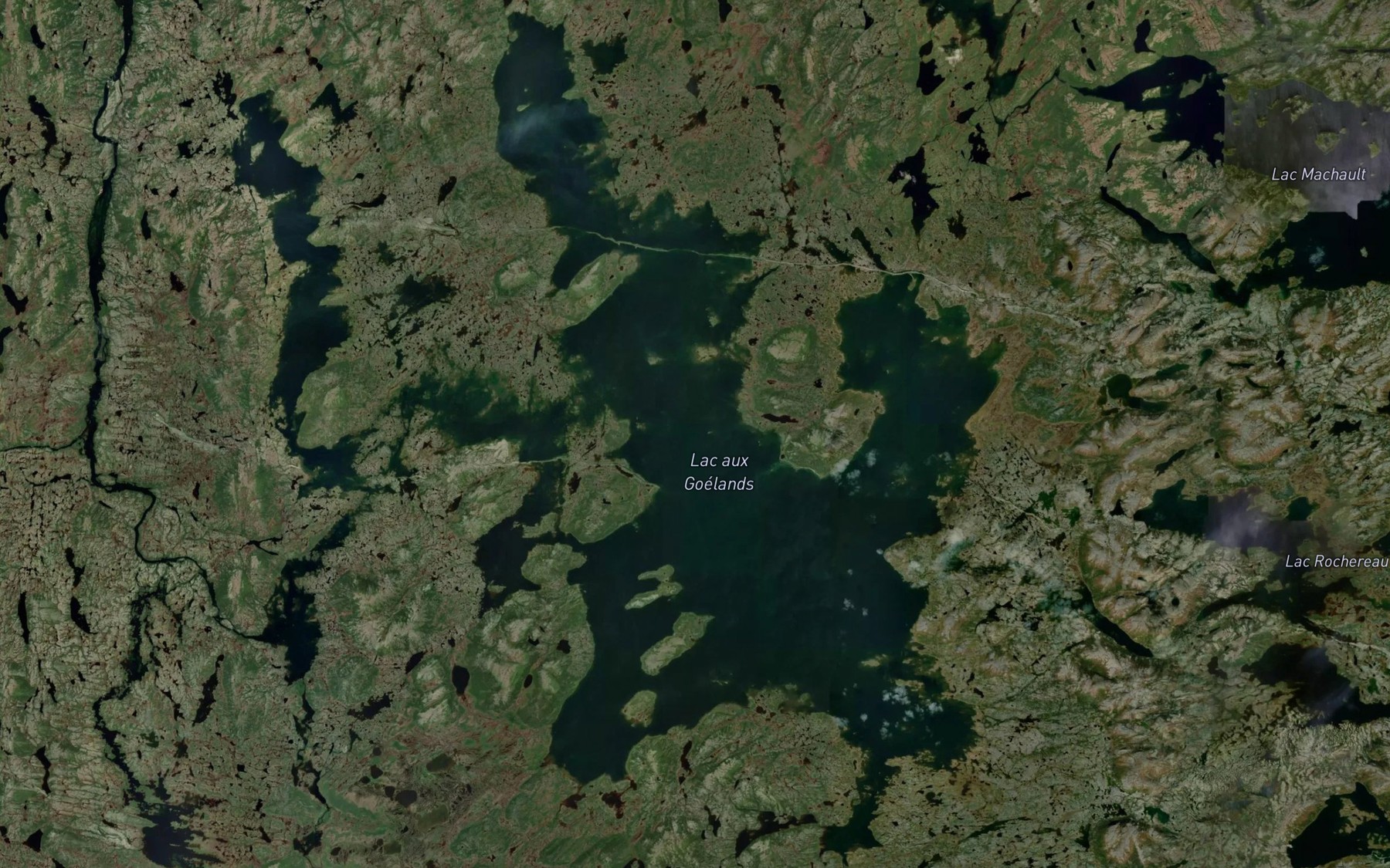 Satellite map of the Lac aux Goelands