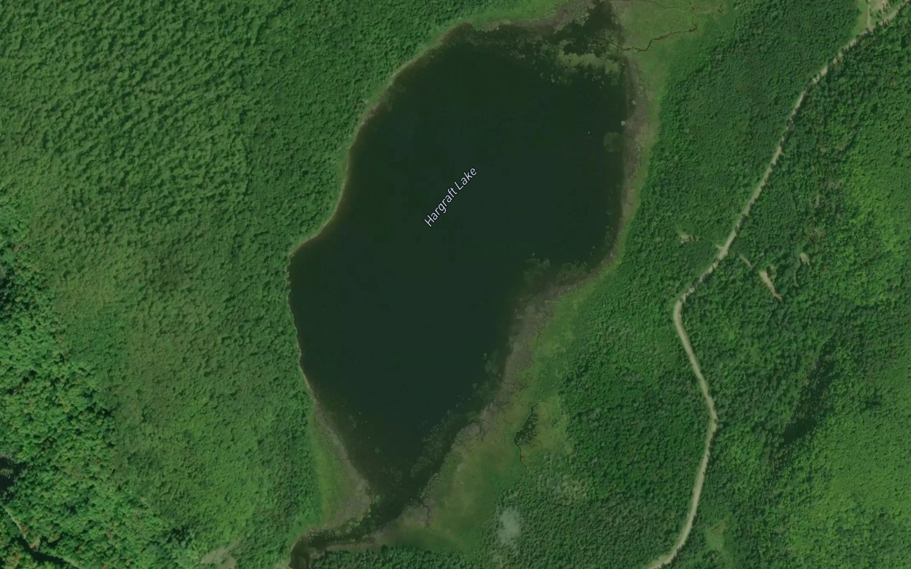 Satellite map of the Hargraft Lake