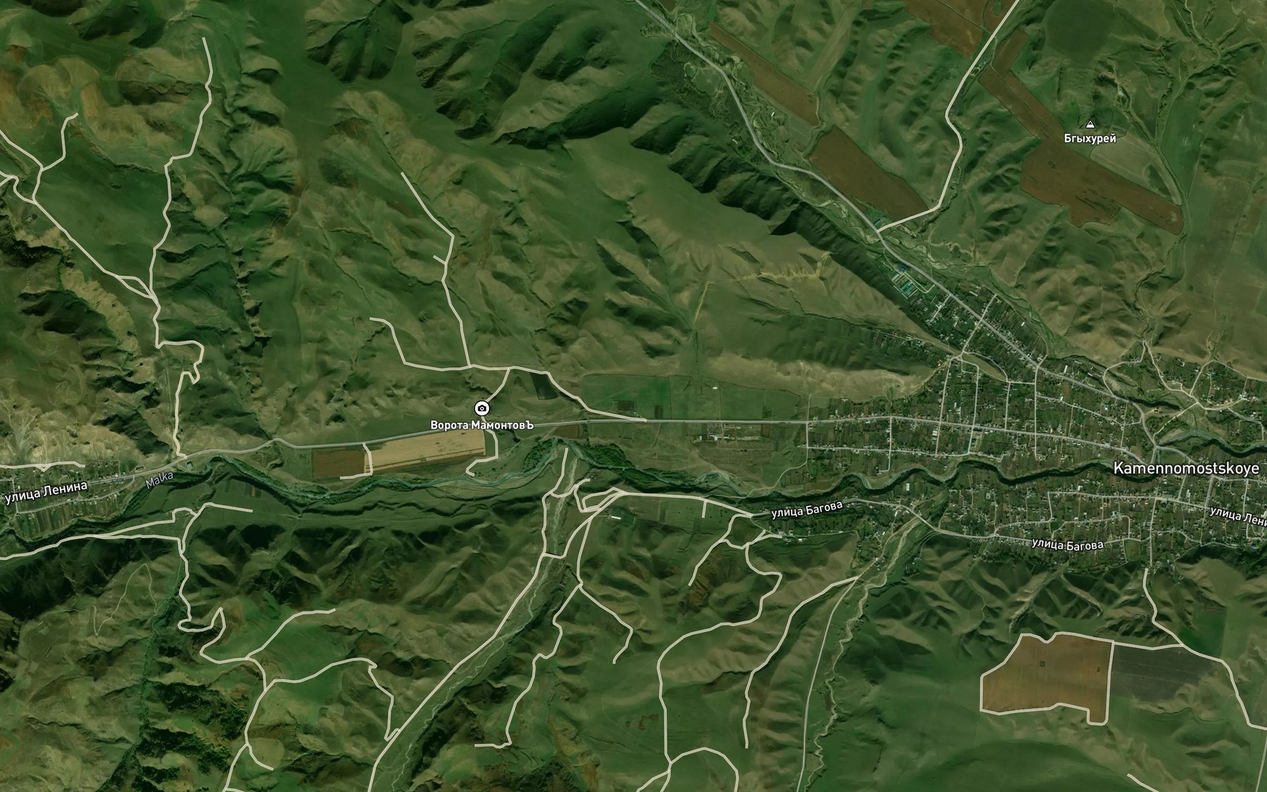 Satellite map of the Bol'shiye Kuraty