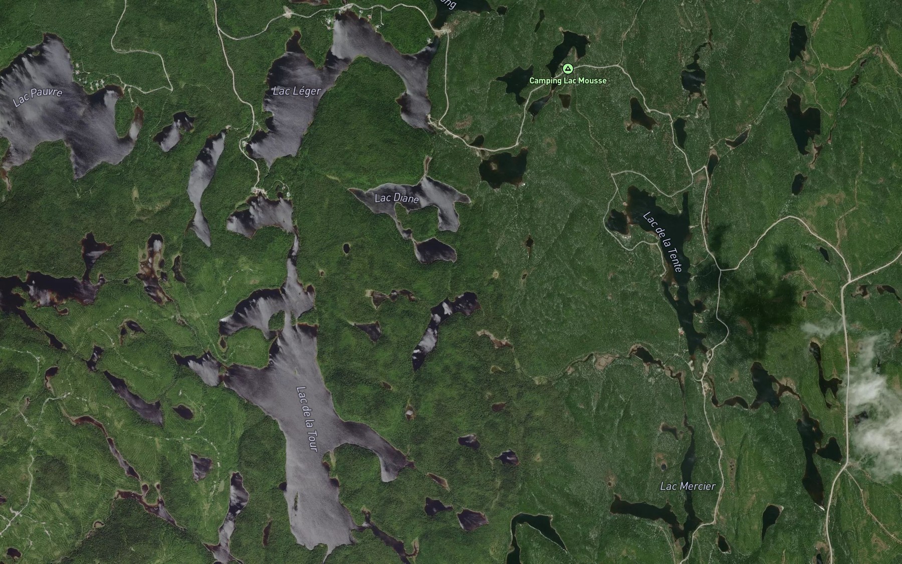 Satellite map of the Lac Gus