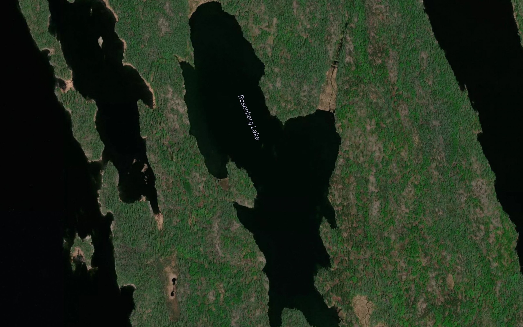 Satellite map of the Rosenberg Lake