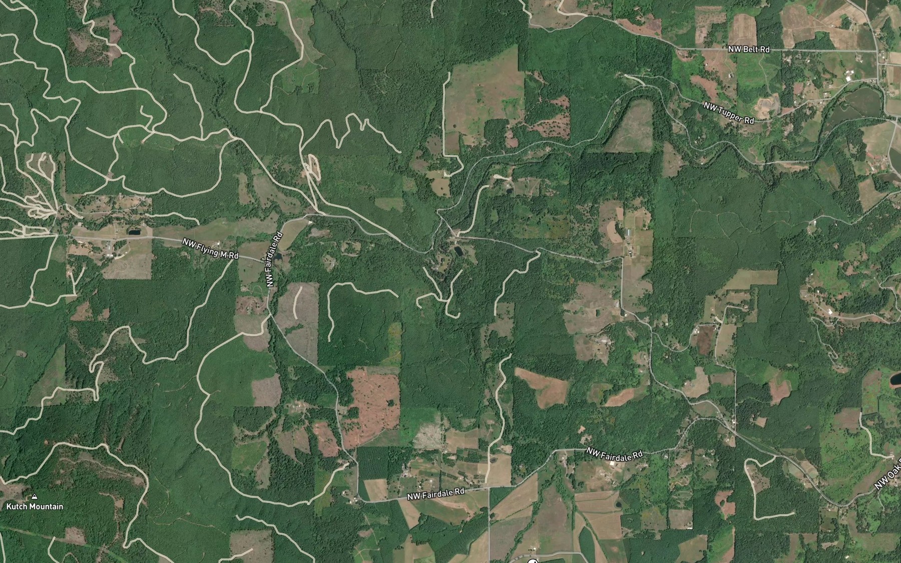 Satellite map of the Haskins Creek