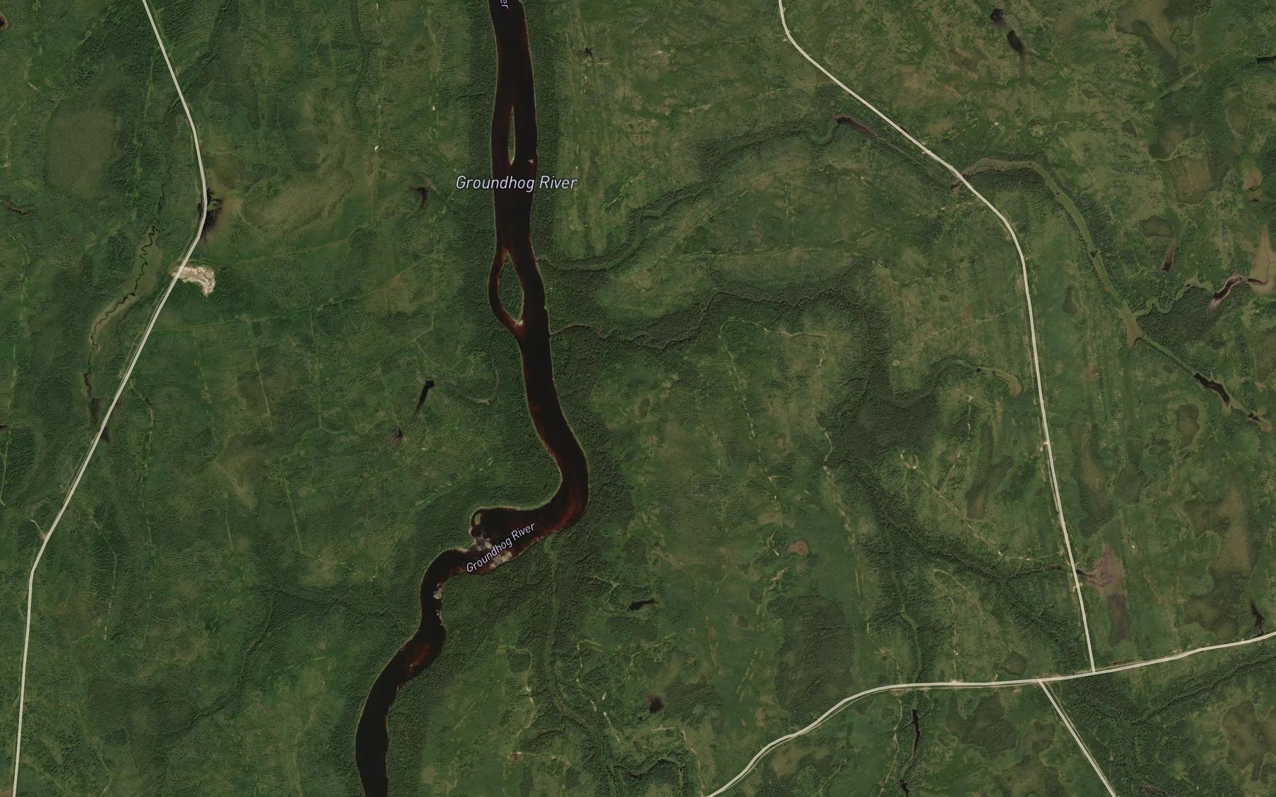 Satellite map of the Beardmore Creek