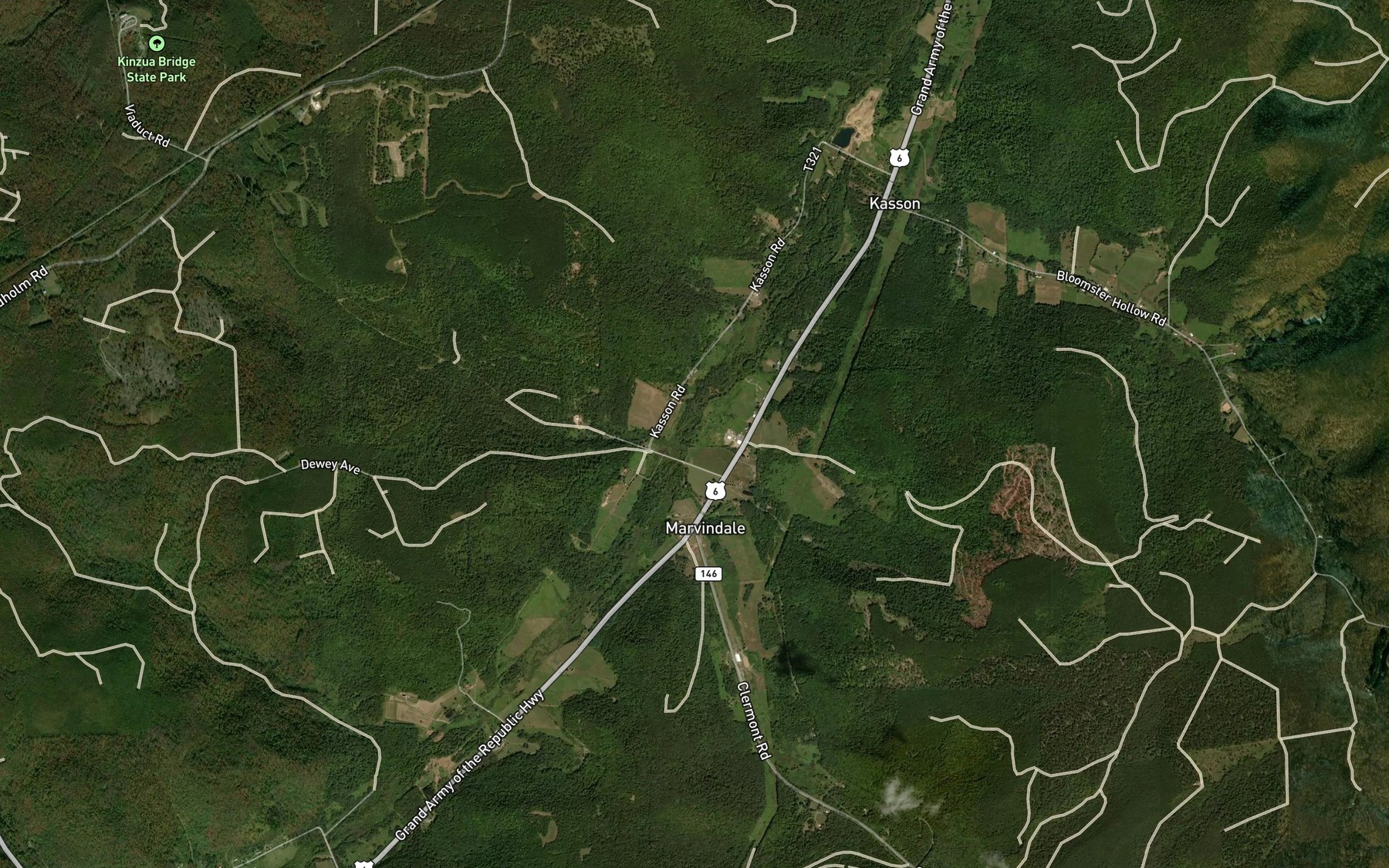 Satellite map of the Stanton Brook