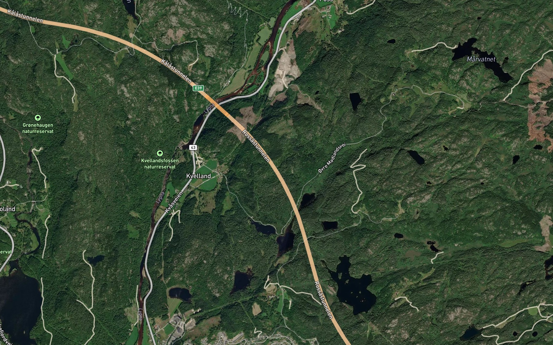 Satellite map of the Stakkemyrstjonna