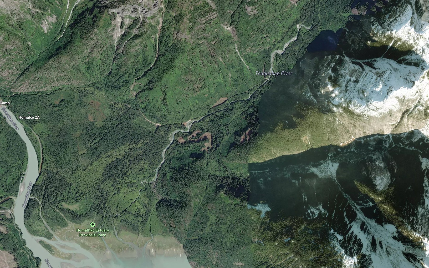 Satellite map of the Galleon Creek