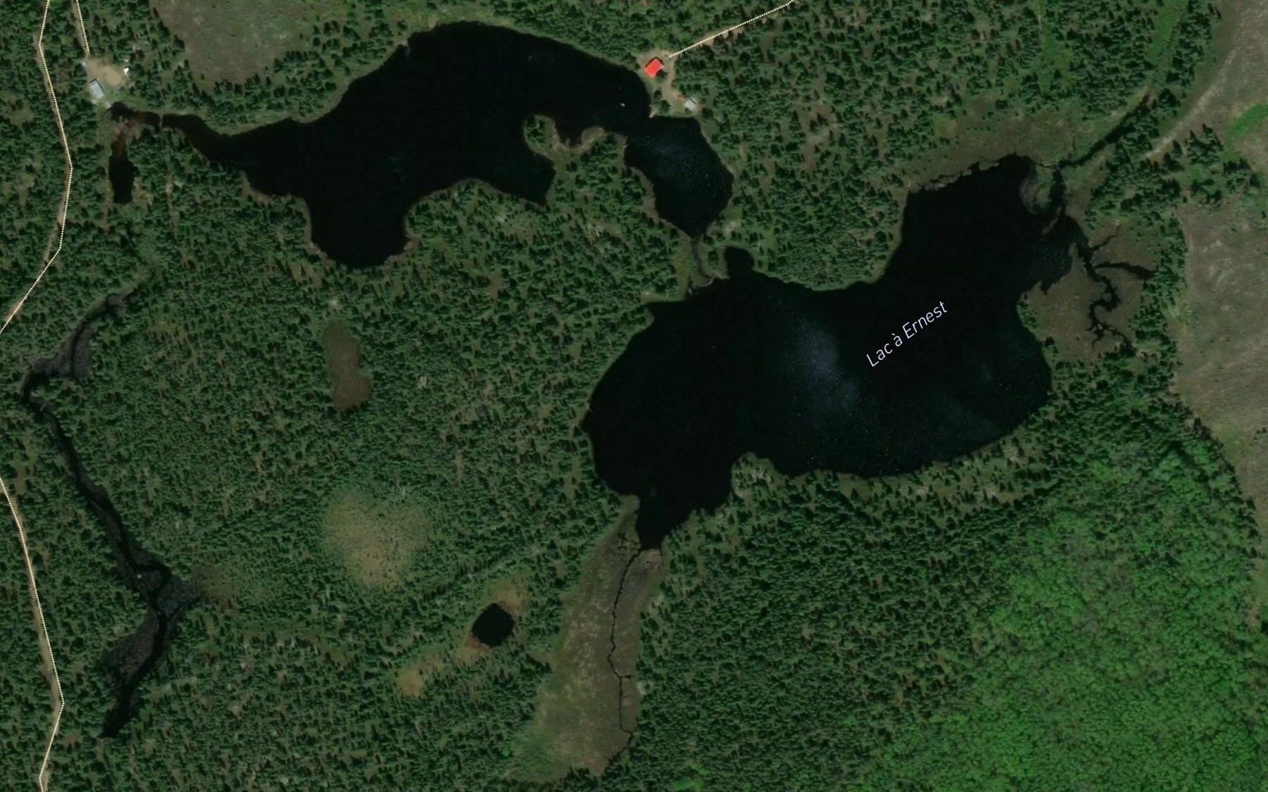Satellite map of the Lac a Ernest