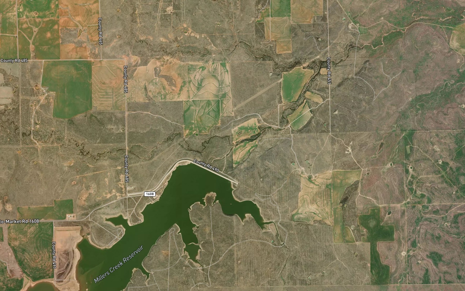 Satellite map of the Mexican Creek