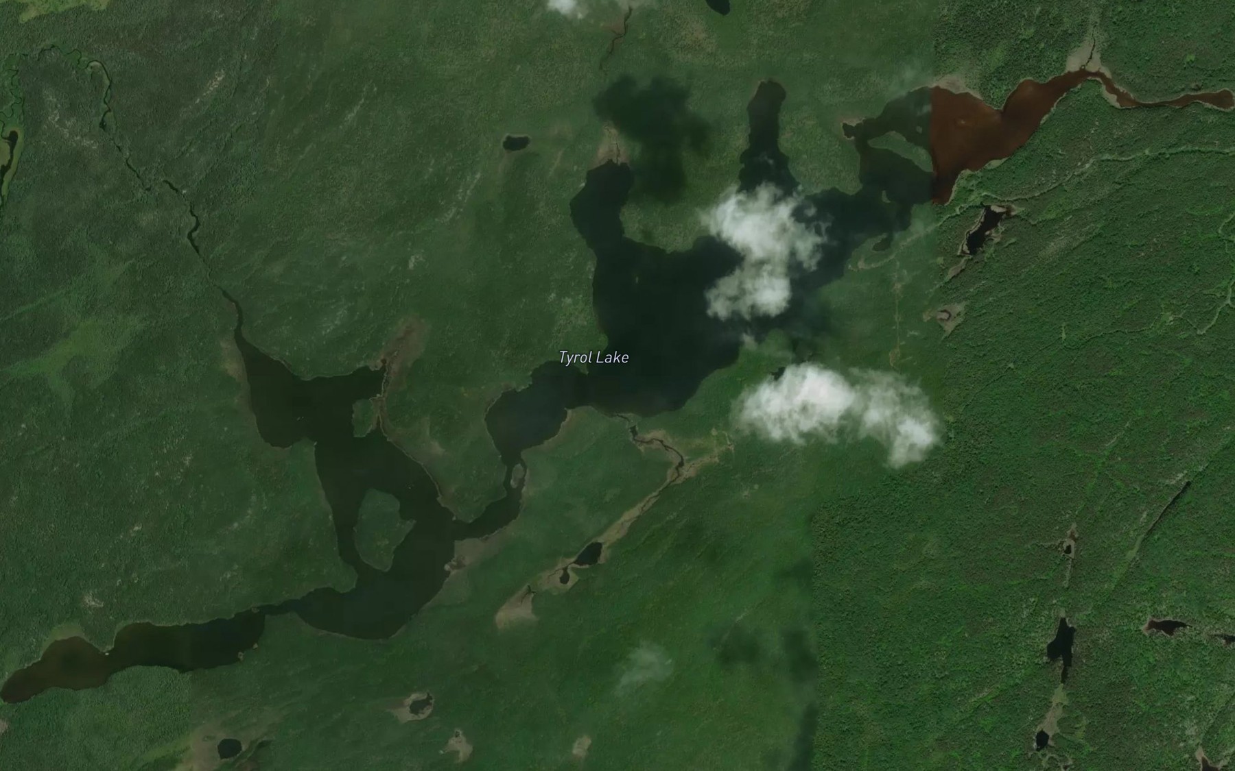 Satellite map of the Tyrol Lake
