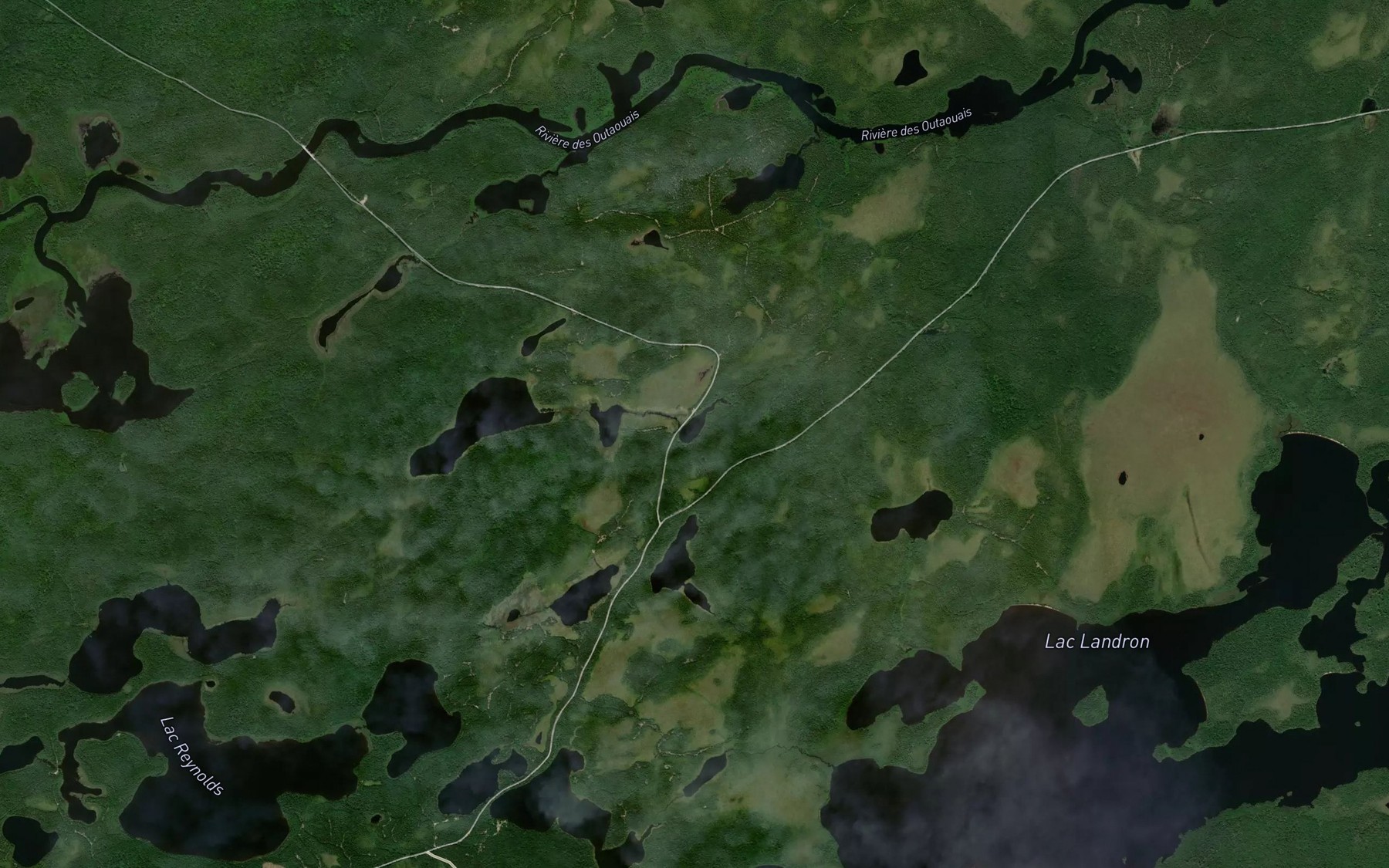 Satellite map of the Lac Rutter