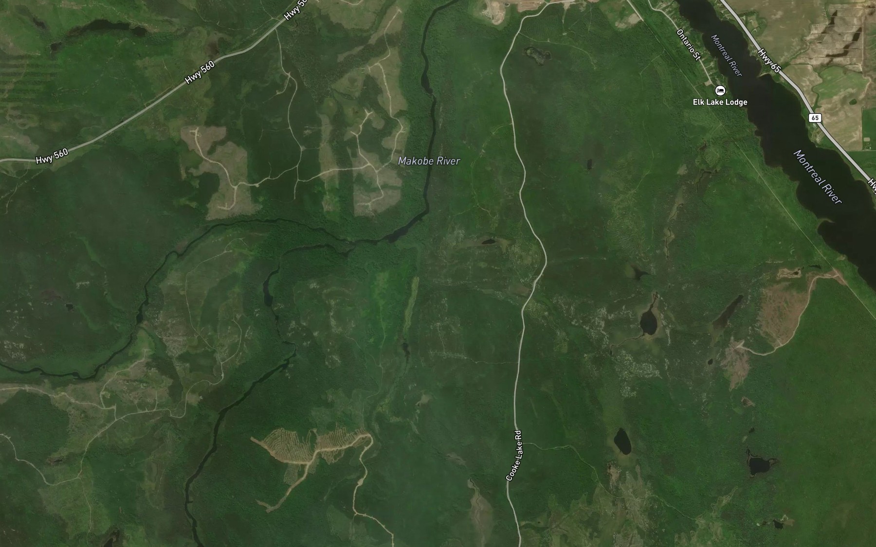 Satellite map of the Bear River